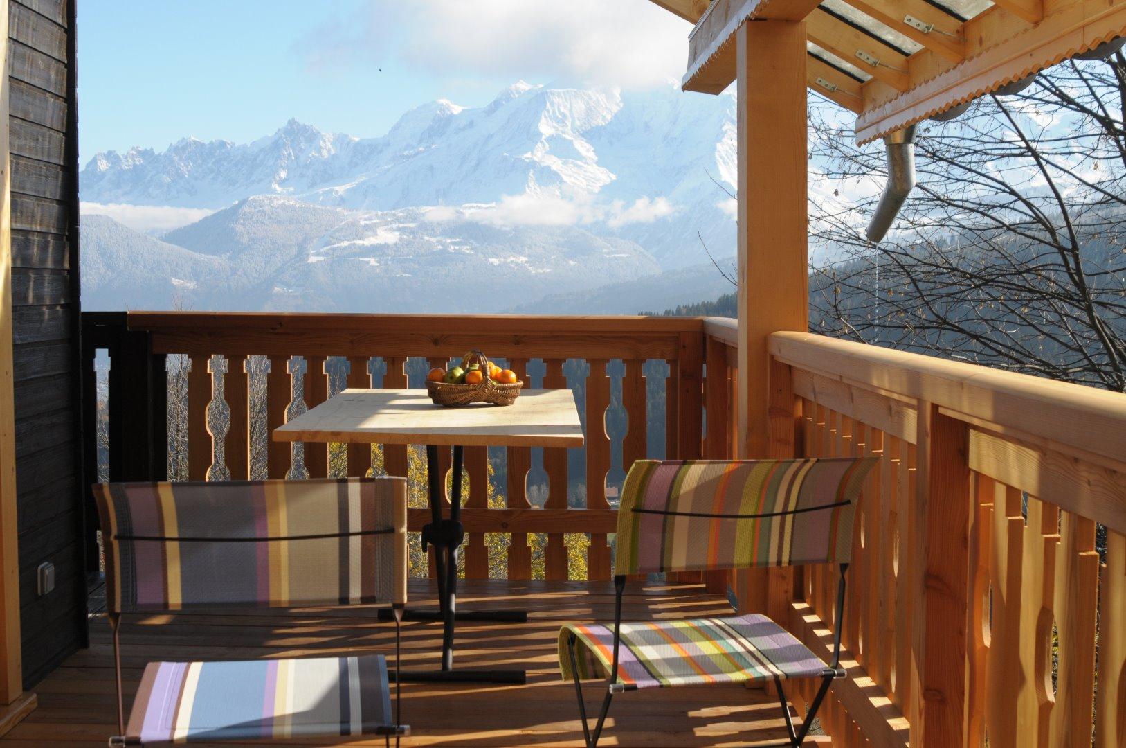 Chalet de luxe vue panoramique sur le Mont Blanc