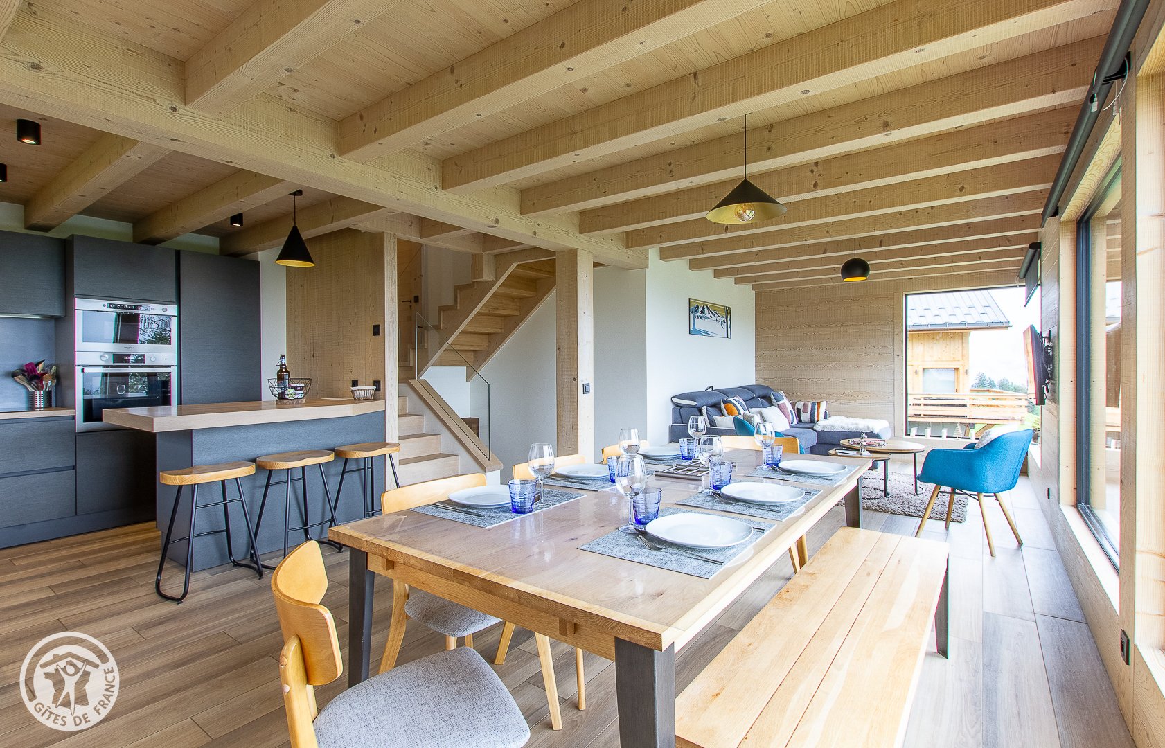 Chalet moderne Combloux / Megève 10-12 personnes avec vue panoramique sur le Mont Blanc / Sauna