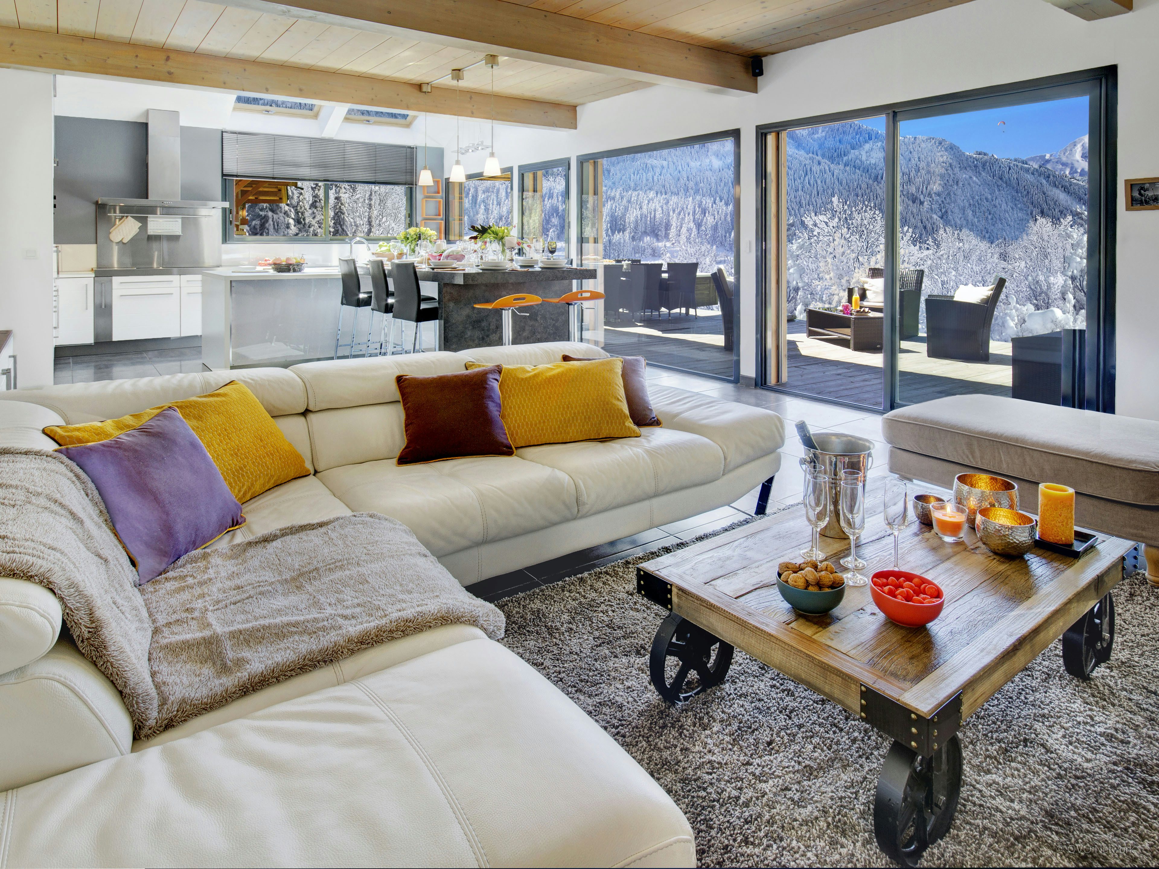 Séjour alpin pour 9 (8 adultes max) avec jacuzzi & sauna
