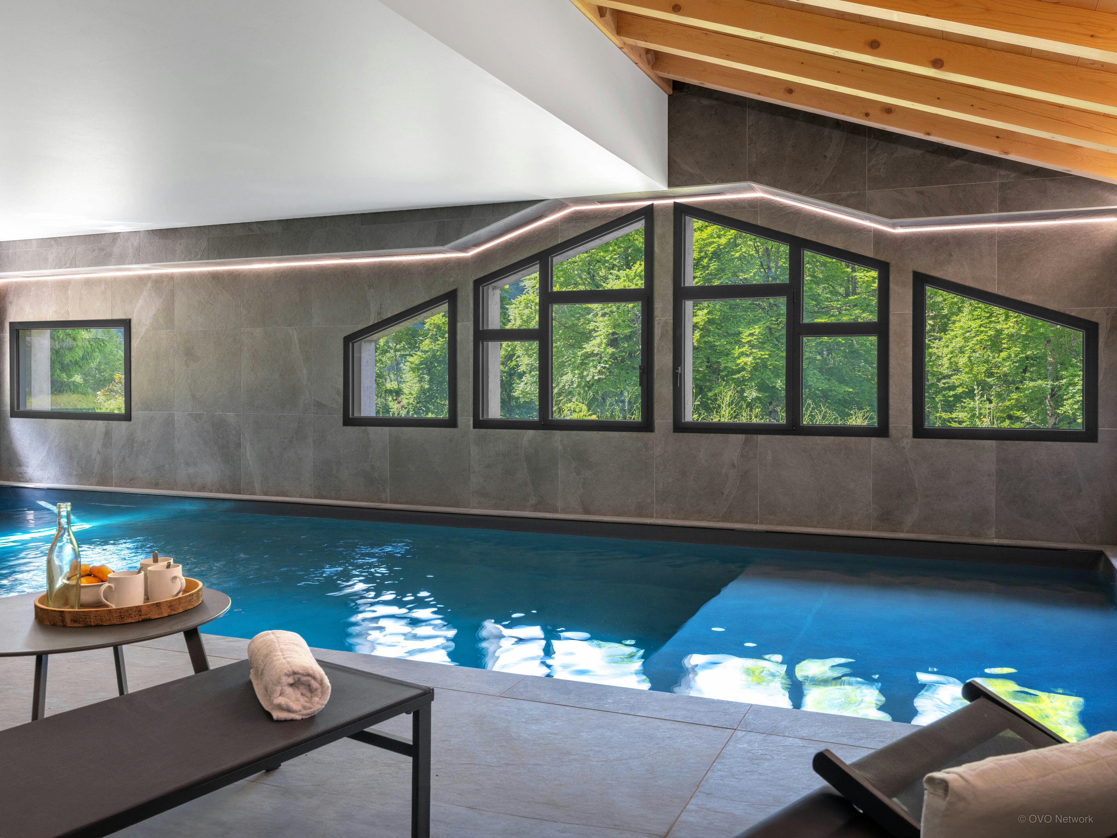 Séjour alpin 14p (13 adultes max) avec piscine intérieure