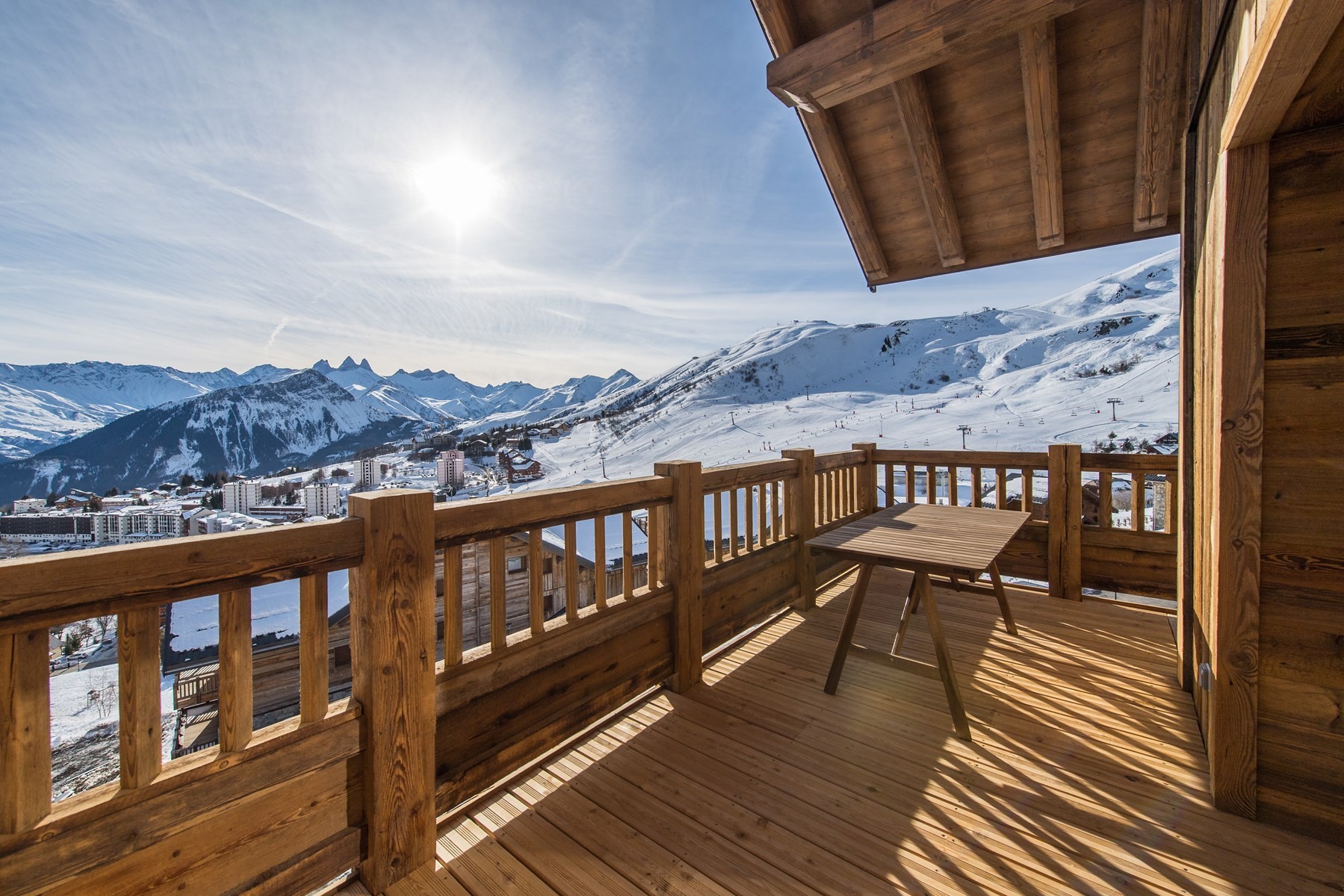 Appartement haut de gamme sur les pistes, vue panoramique