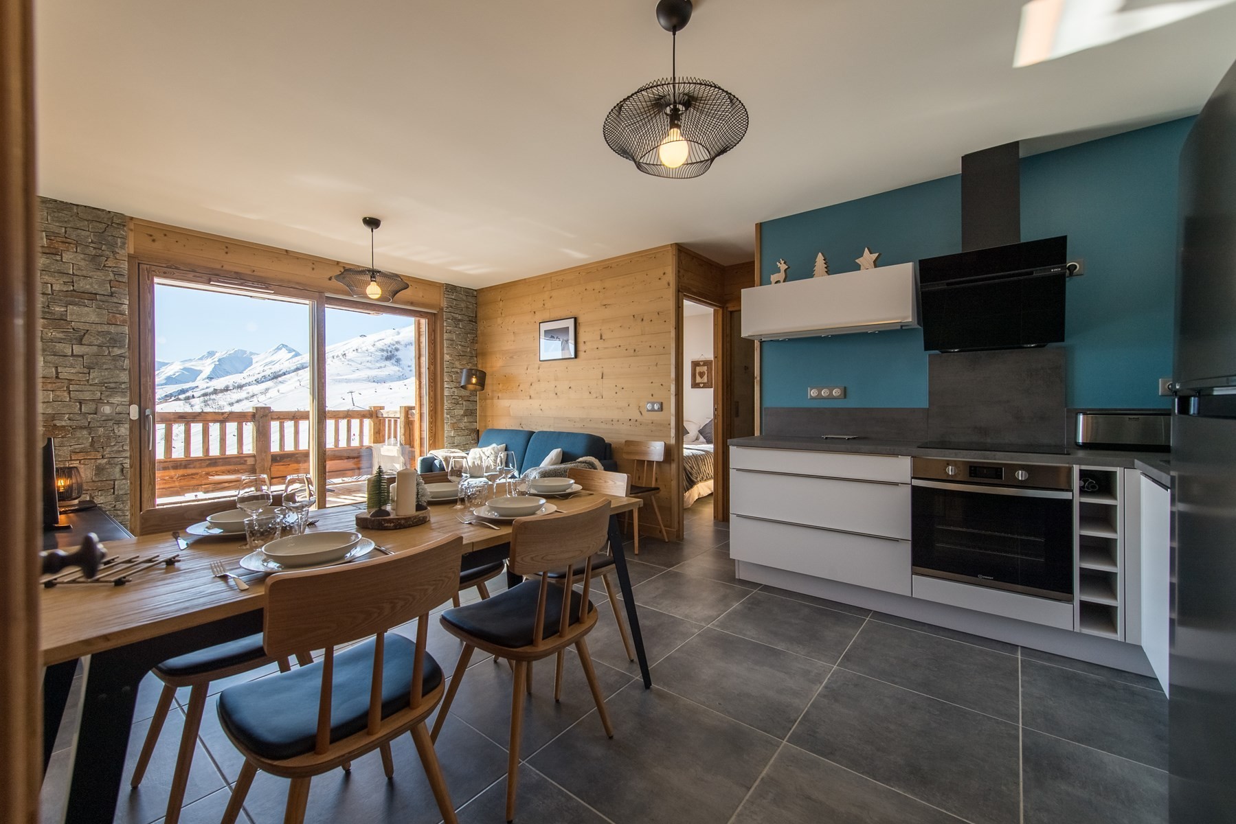 Appartement moderne et chaleureux sur les pistes