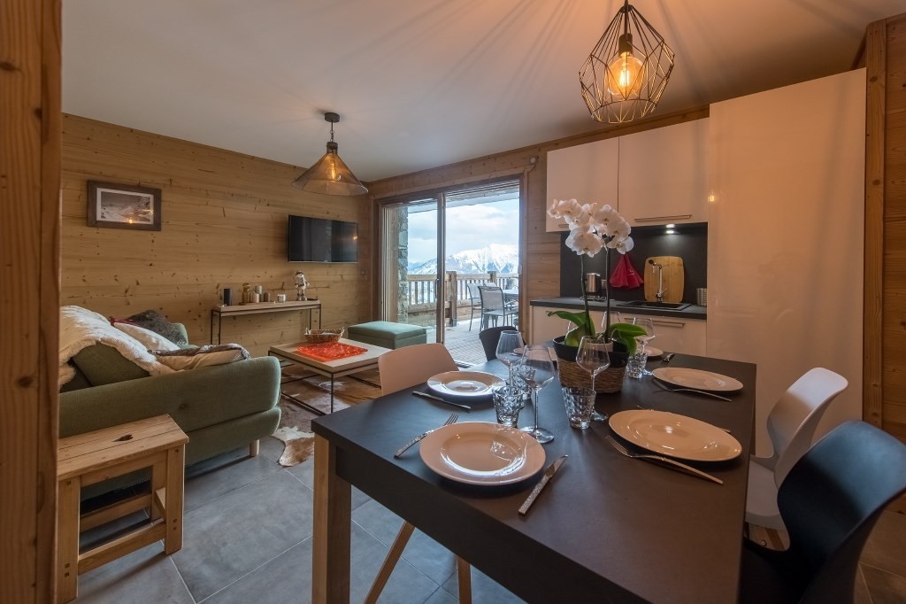 Terrasse avec accès direct aux pistes