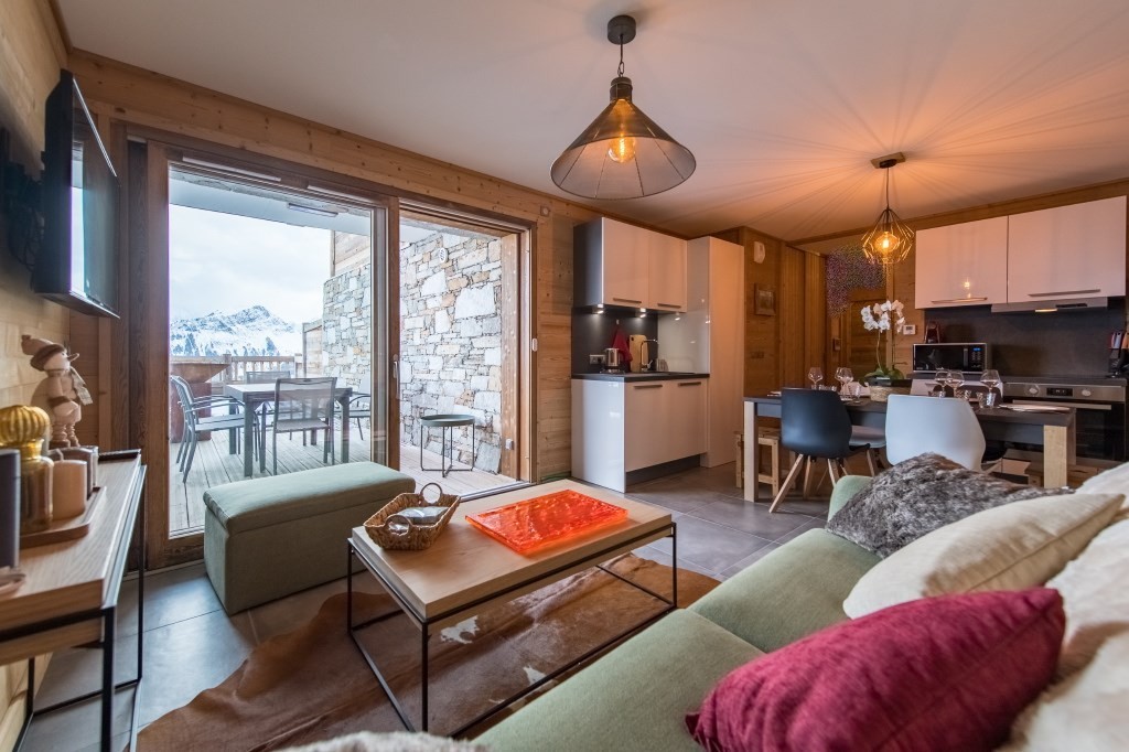 Terrasse avec accès direct aux pistes