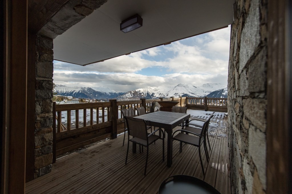 Terrasse avec accès direct aux pistes