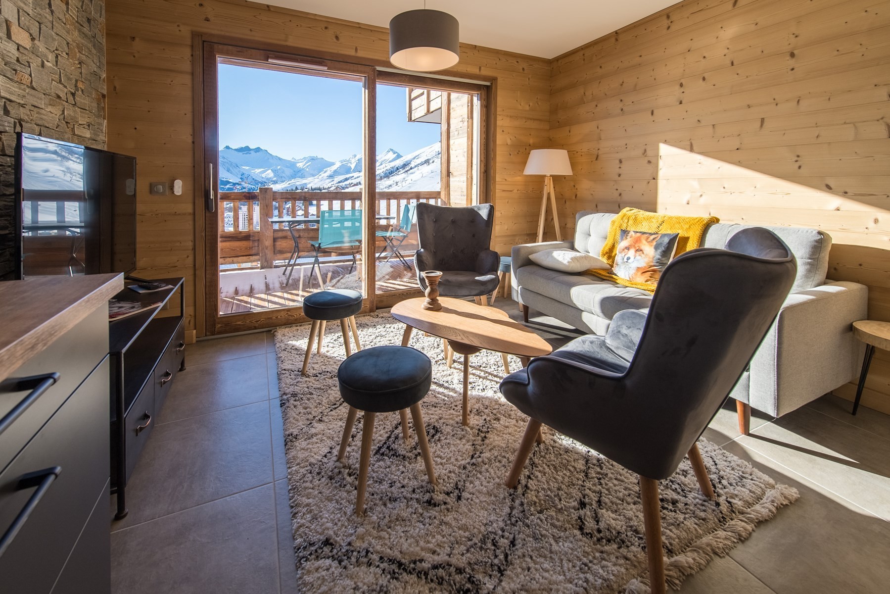 Magnifique duplex sur les pistes, vue panoramique