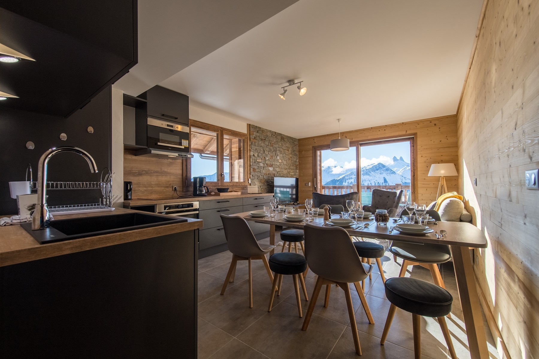 Magnifique duplex sur les pistes, vue panoramique