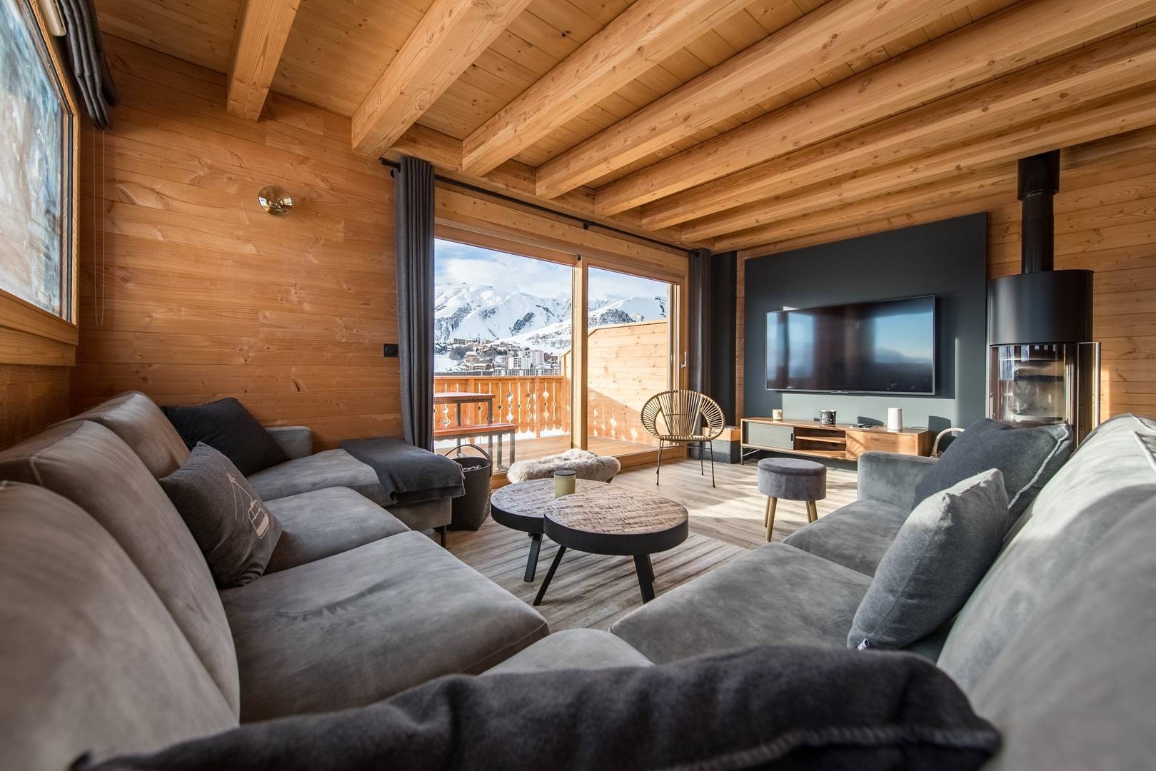 Chalet mitoyen proche pistes avec vue panoramique