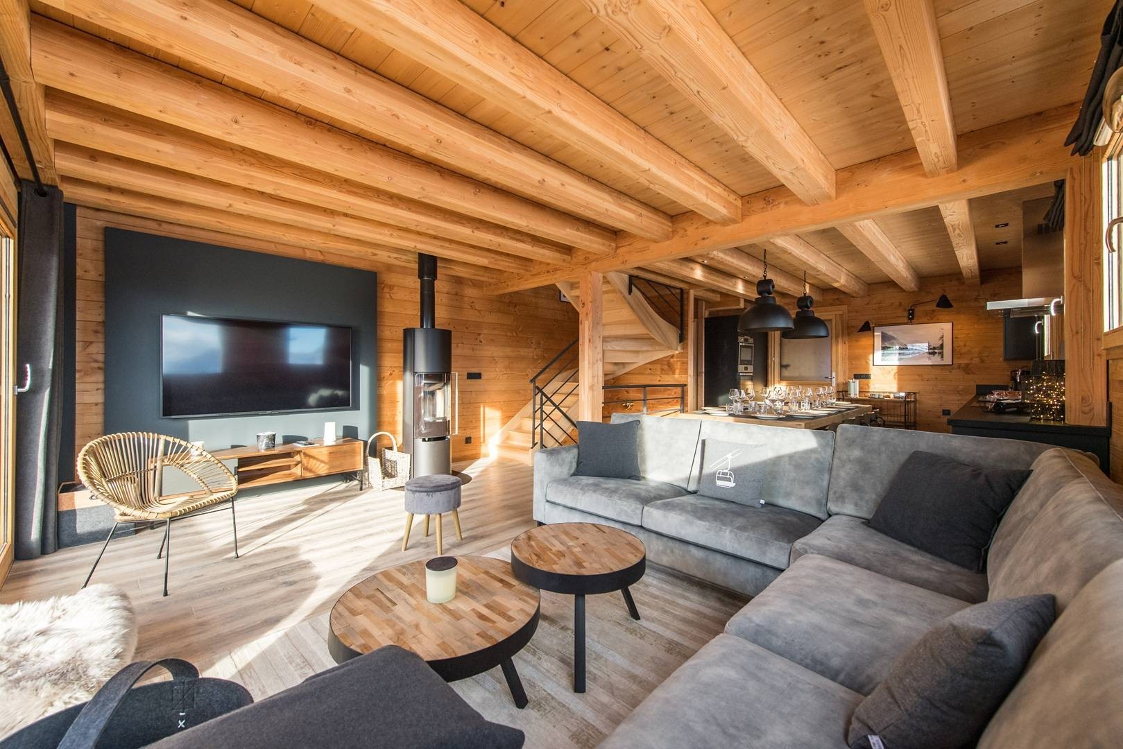 Chalet mitoyen proche pistes avec vue panoramique