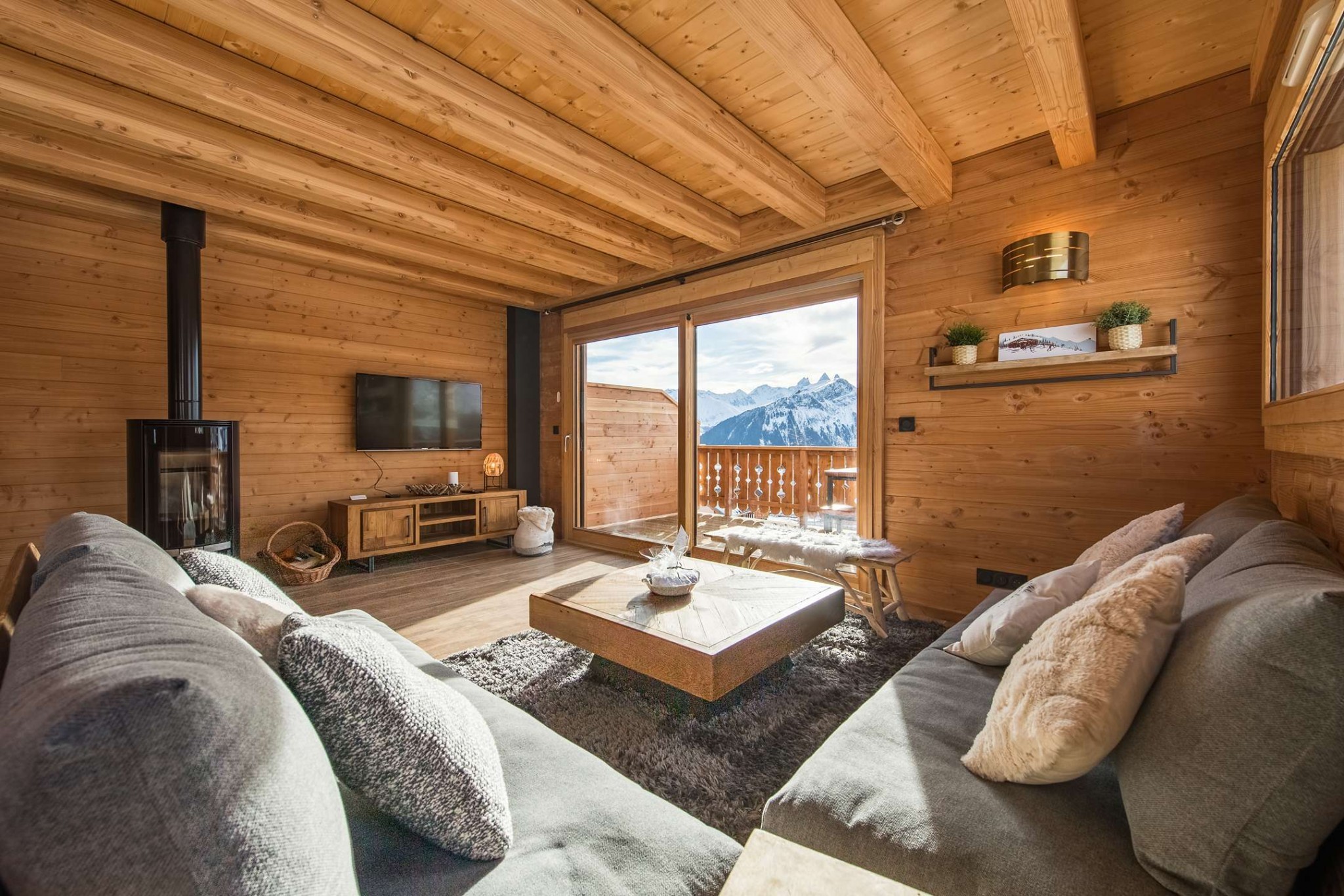 Chalet mitoyen proche pistes avec vue panoramique