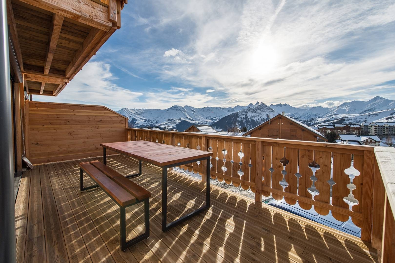 Chalet mitoyen proche pistes avec vue panoramique