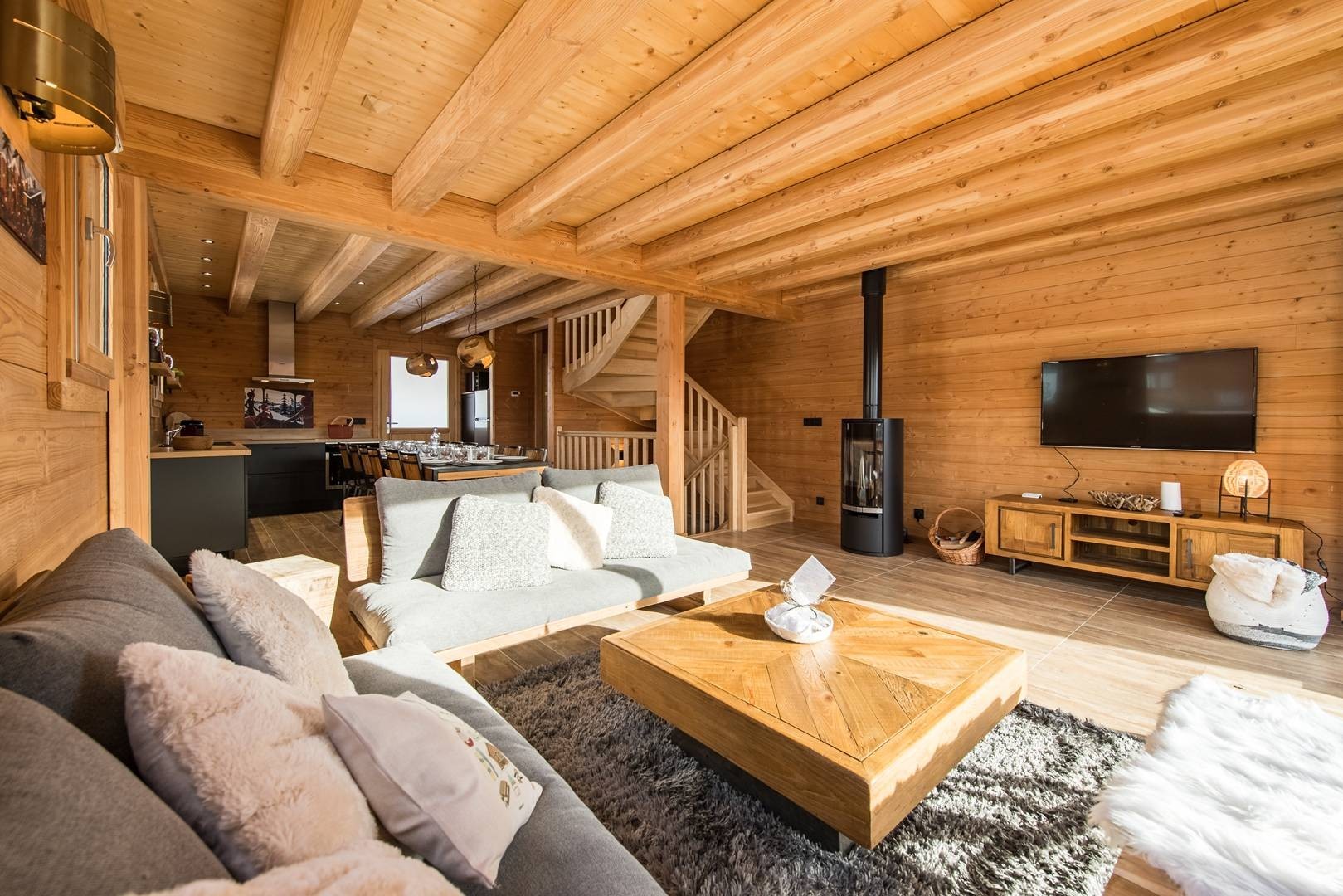 Chalet mitoyen proche pistes avec vue panoramique