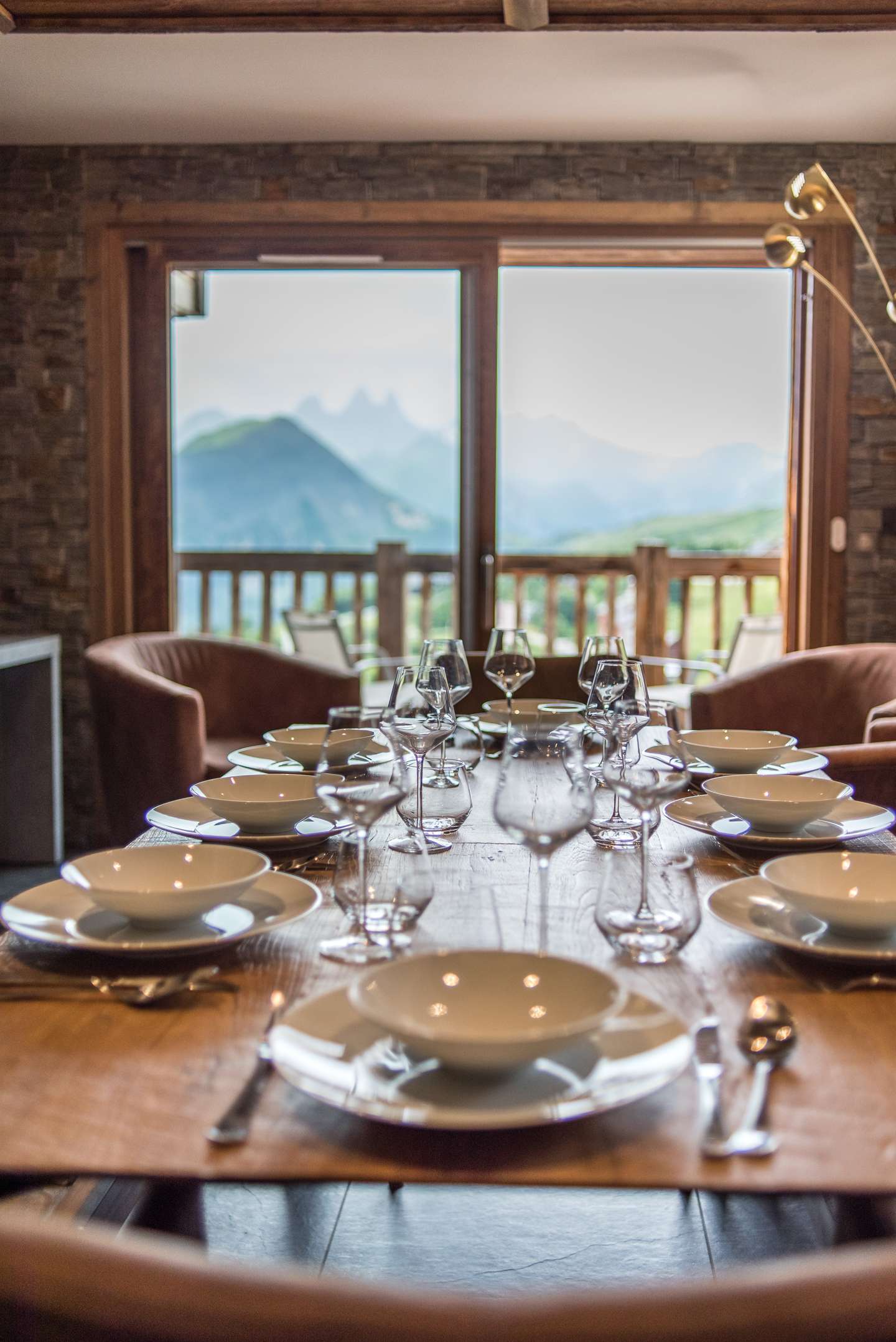 Vaste appartement en vieux bois sur les pistes, vue panoramique