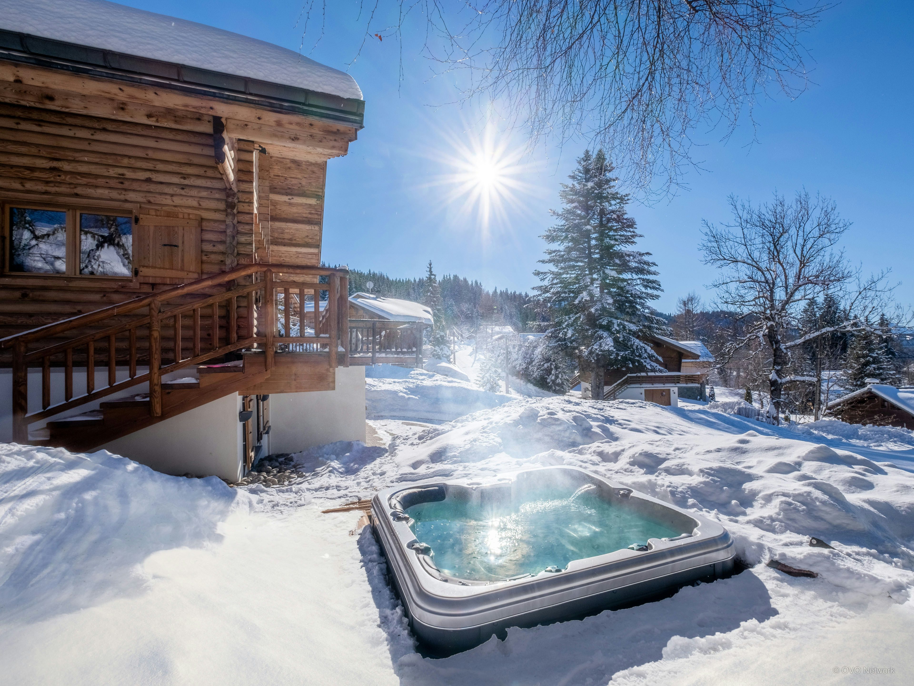 Les gets - jacuzzi, sauna et jardin