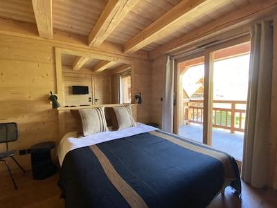 Penthouse avec terrasses au pied des pistes et remontées en centre station