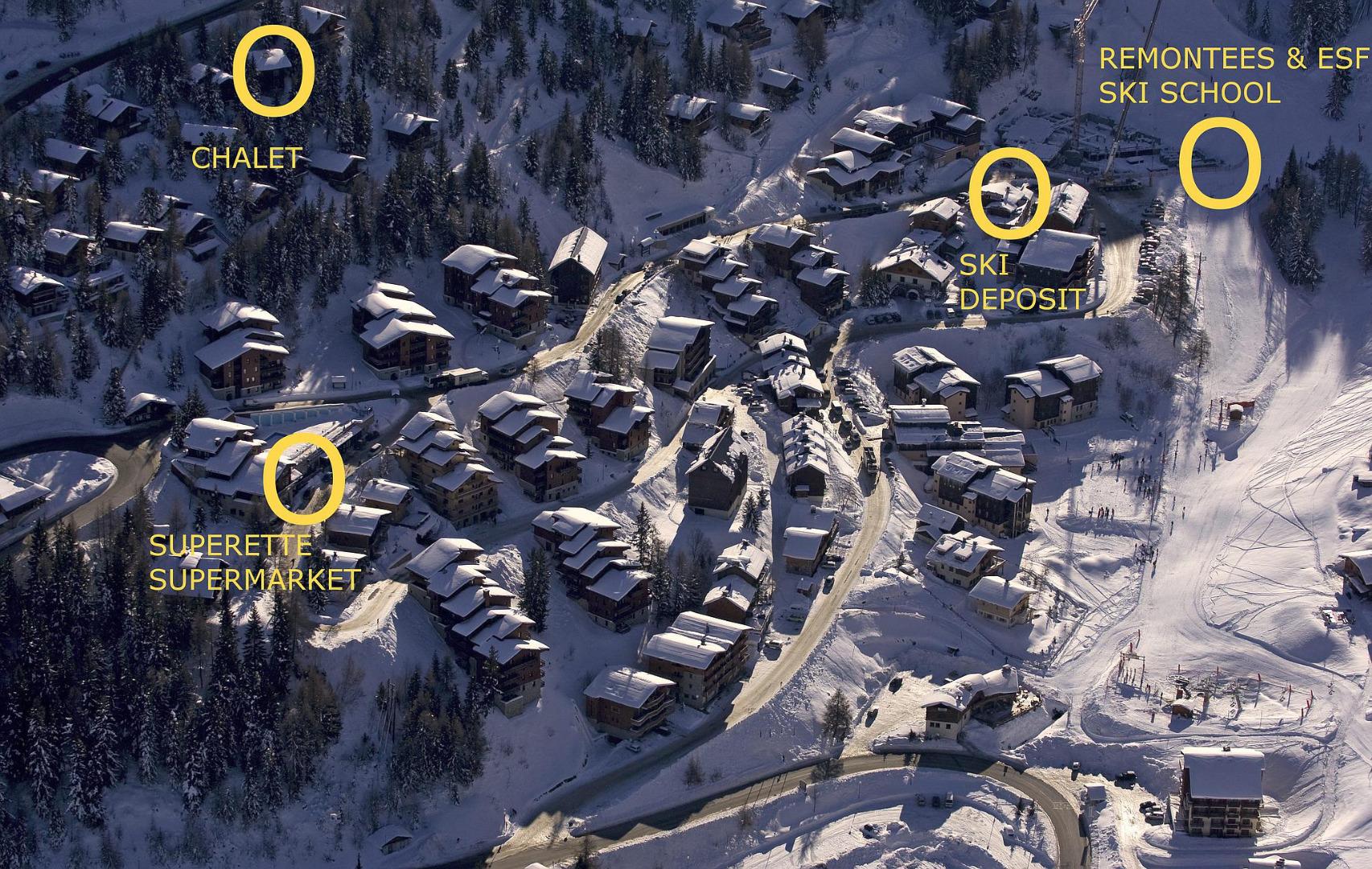 Chalet Antonin dans les sapins de Plagne 1800 à 300 des pistes et des commerces