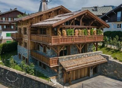 Chalet Whymper avec piscine (neuf) Megeve proche téléphérique Rochebrune, 8 minutes à pied du centre
