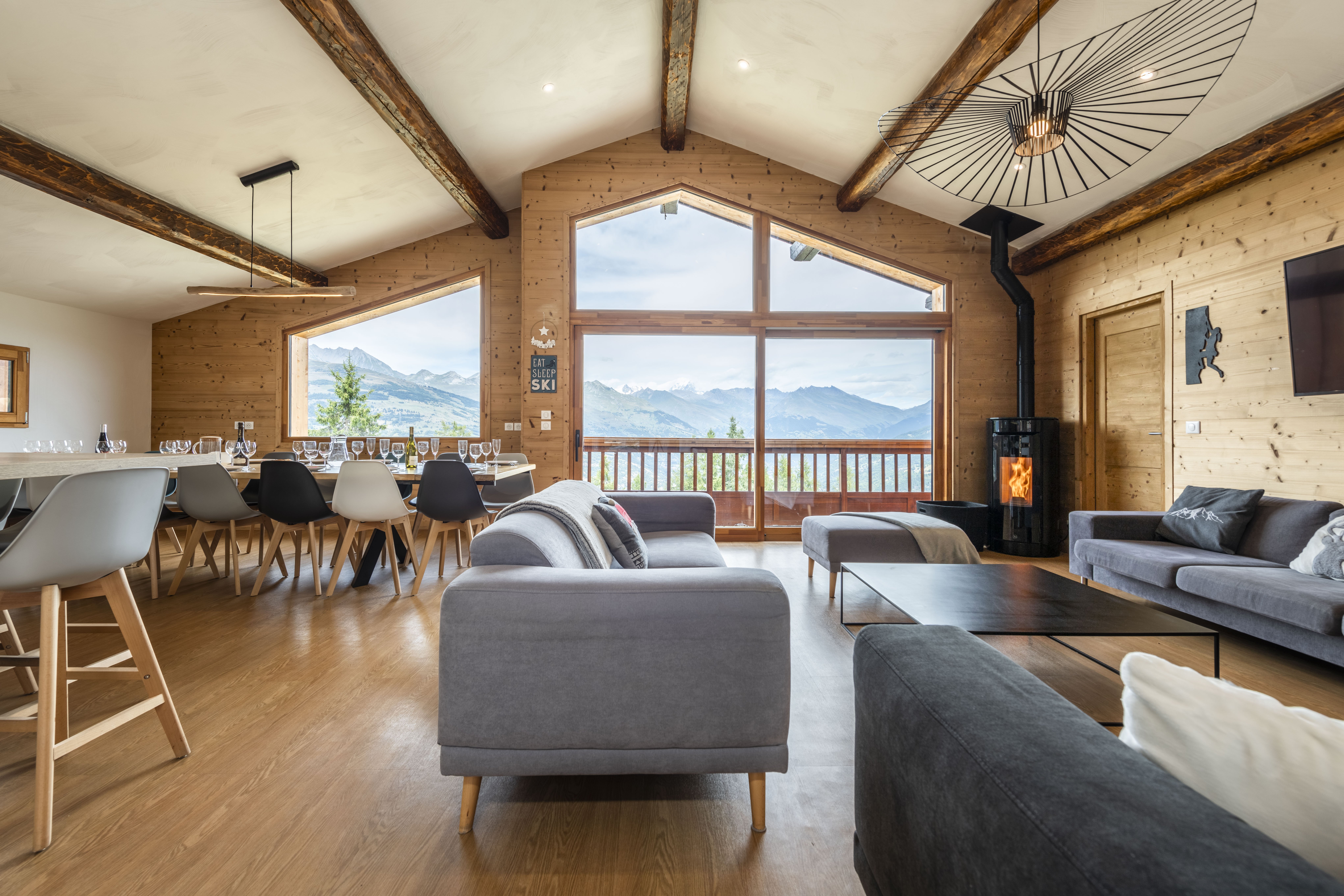 Chalet 4* Face Nord Cyrelia - La Plagne Les Coches - 15 personnes - Skis aux pieds