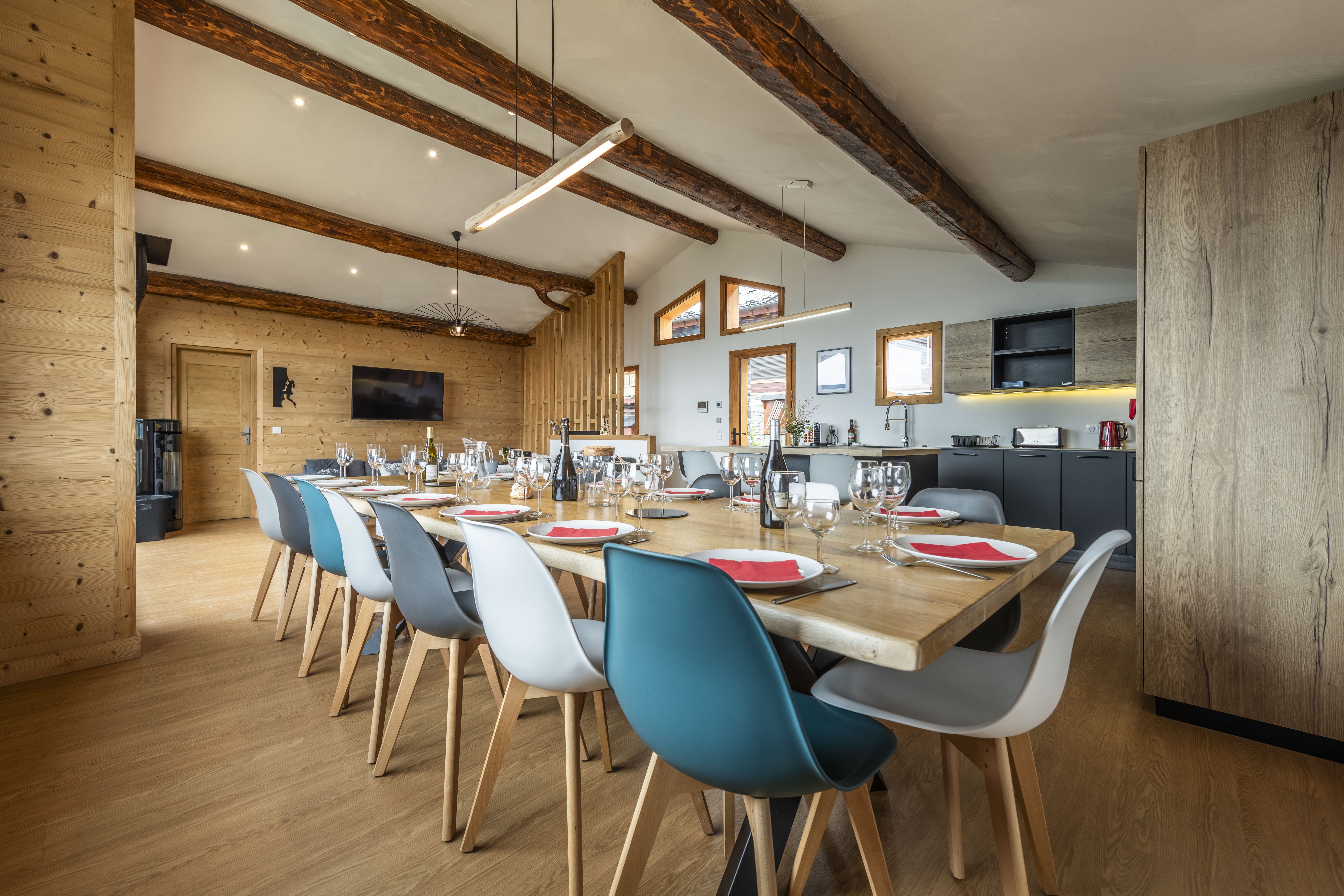 Chalet 4* Face Nord Cyrelia - La Plagne Les Coches - 15 personnes - Skis aux pieds