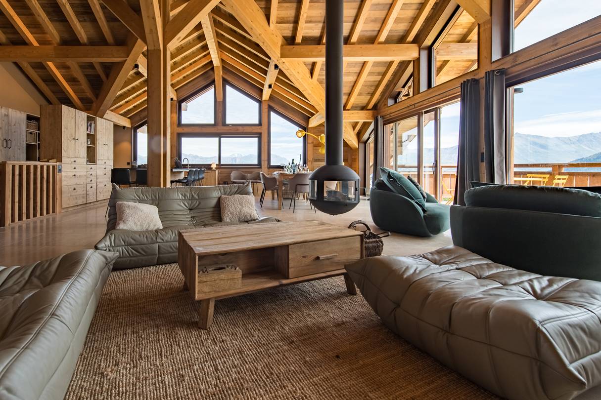 Chalet sur les pistes avec sauna et vue Aiguilles d'Arves