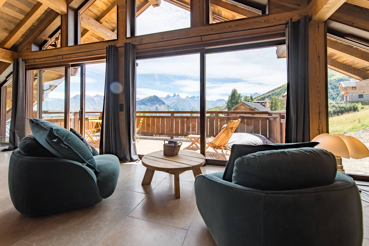 Chalet sur les pistes avec sauna et vue Aiguilles d'Arves
