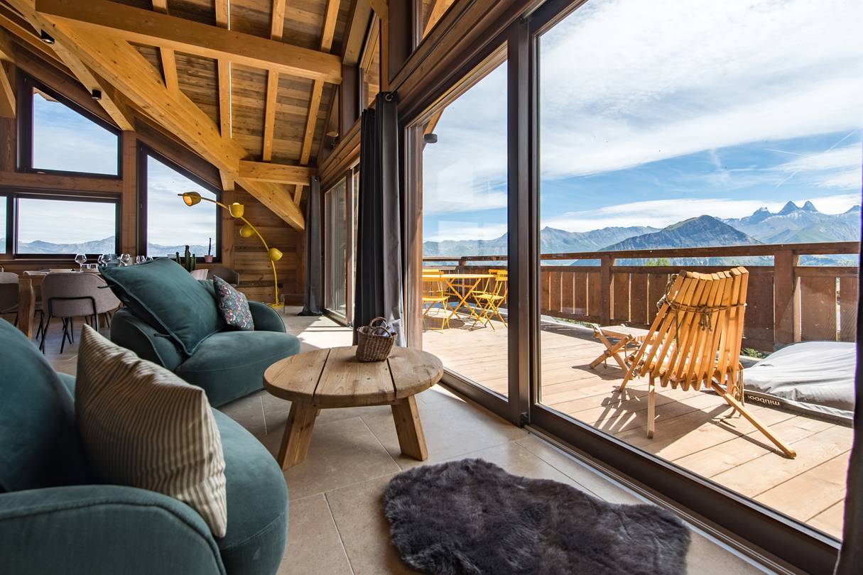 Chalet sur les pistes avec sauna et vue Aiguilles d'Arves