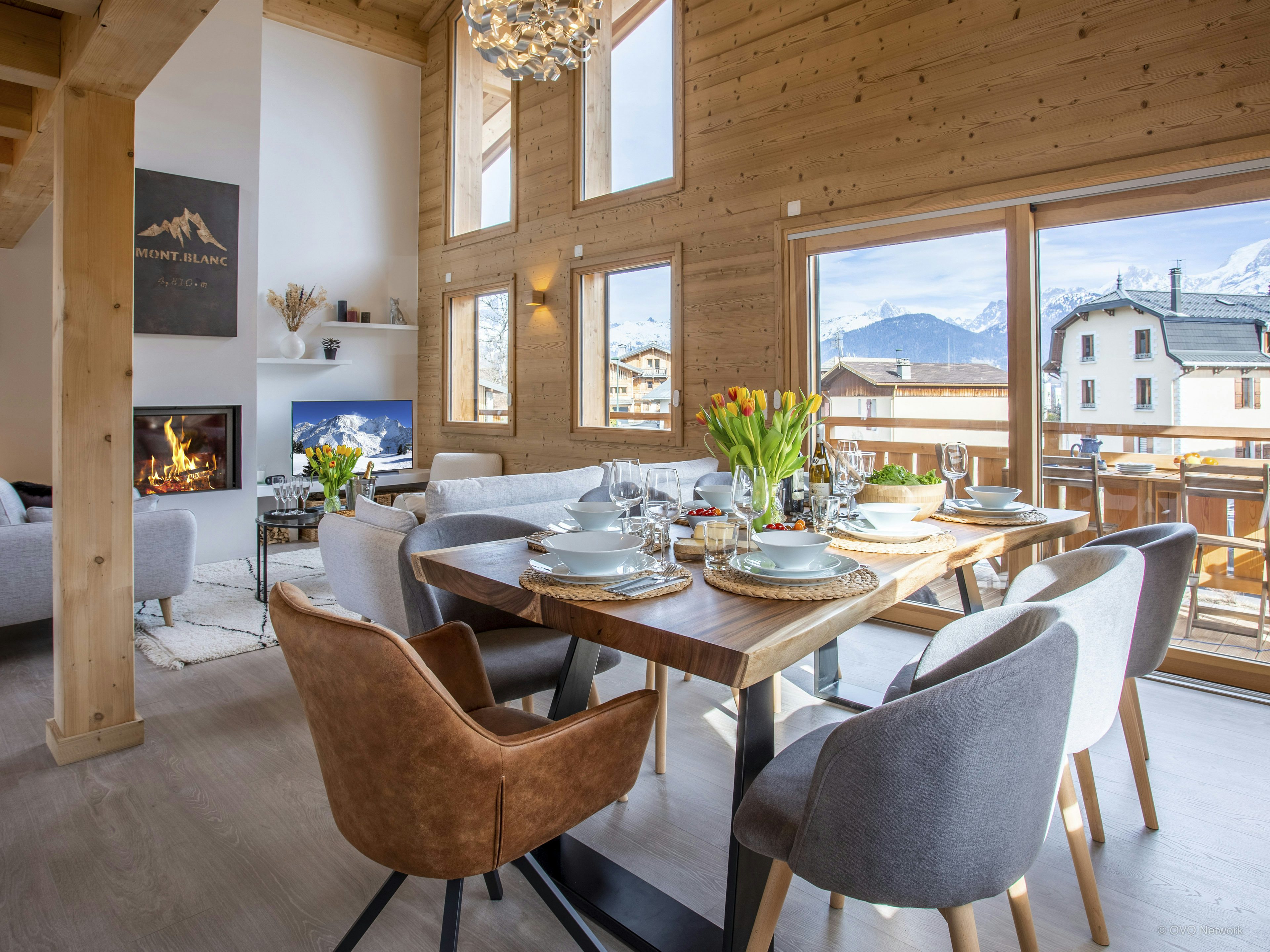 Séjour pour 8 avec vue sur le Mont Blanc et jacuzzi