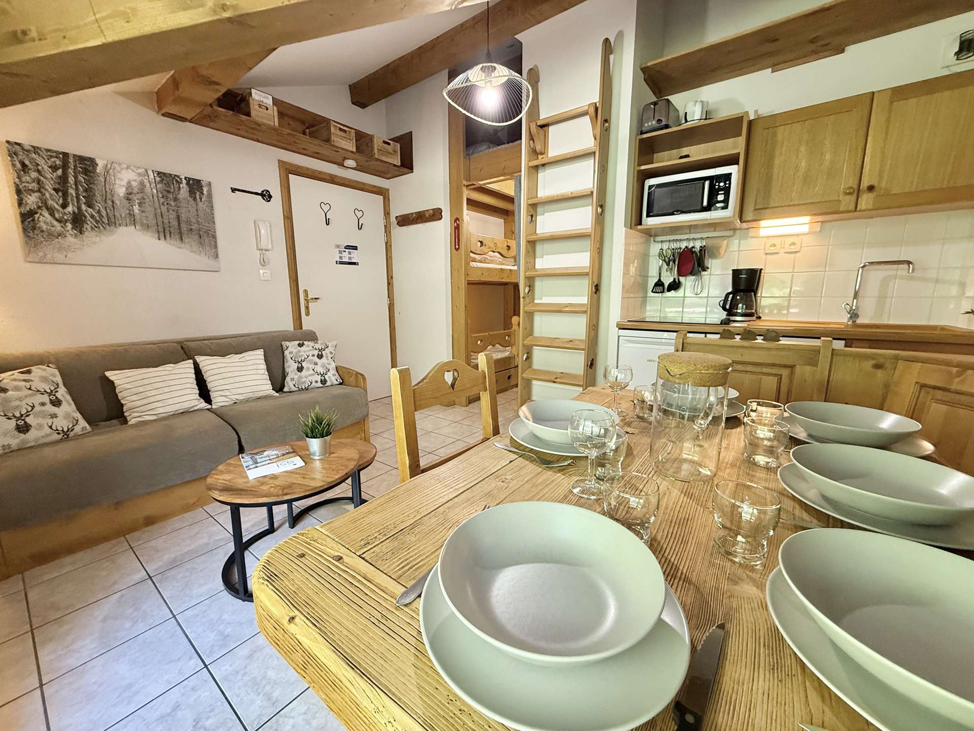 Studio cabine mezzanine à Praz-sur-Arly - 6 personnes
