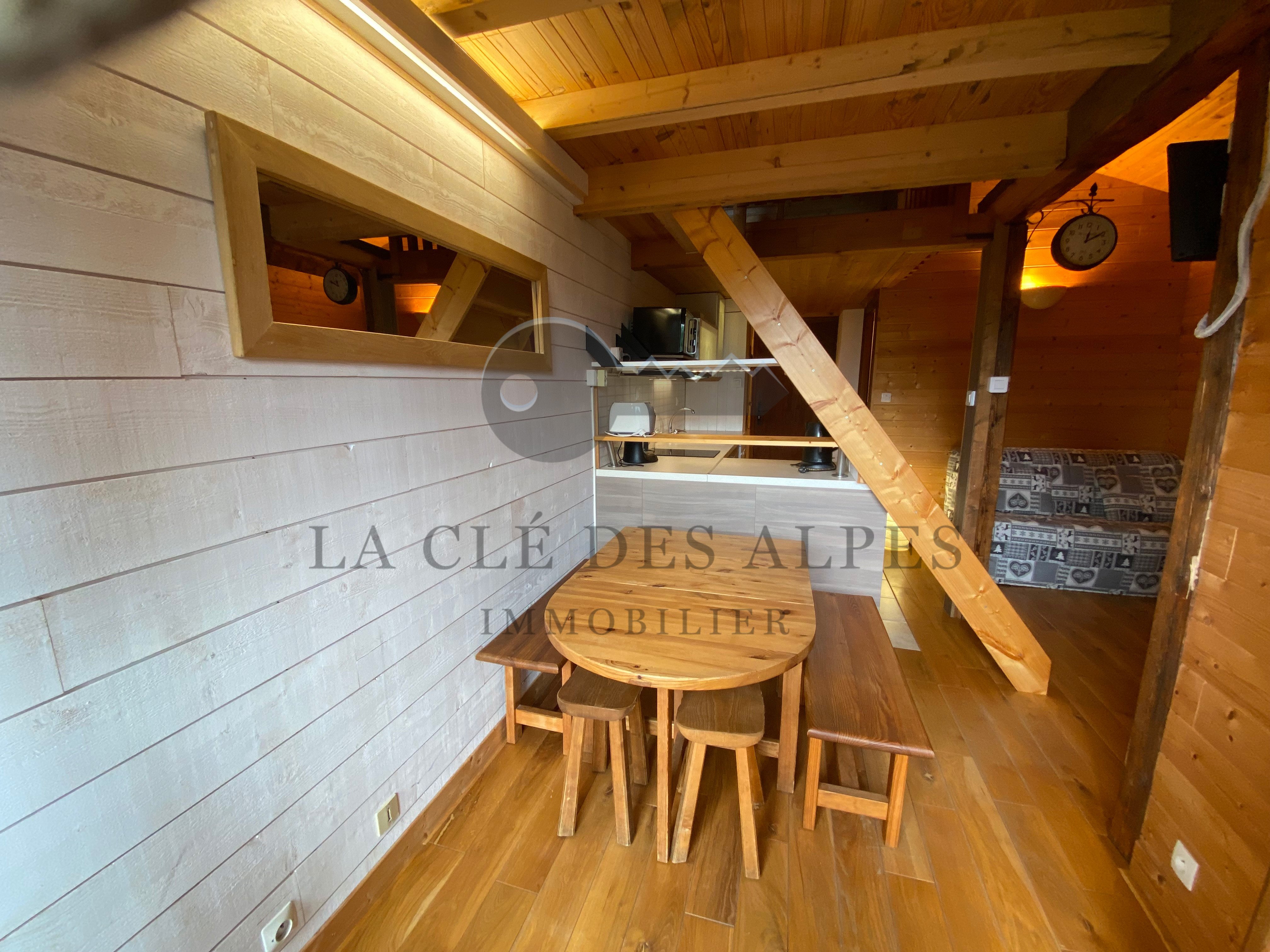 Beau studio-cabine-mezzanine a proxmite des pistes de ski