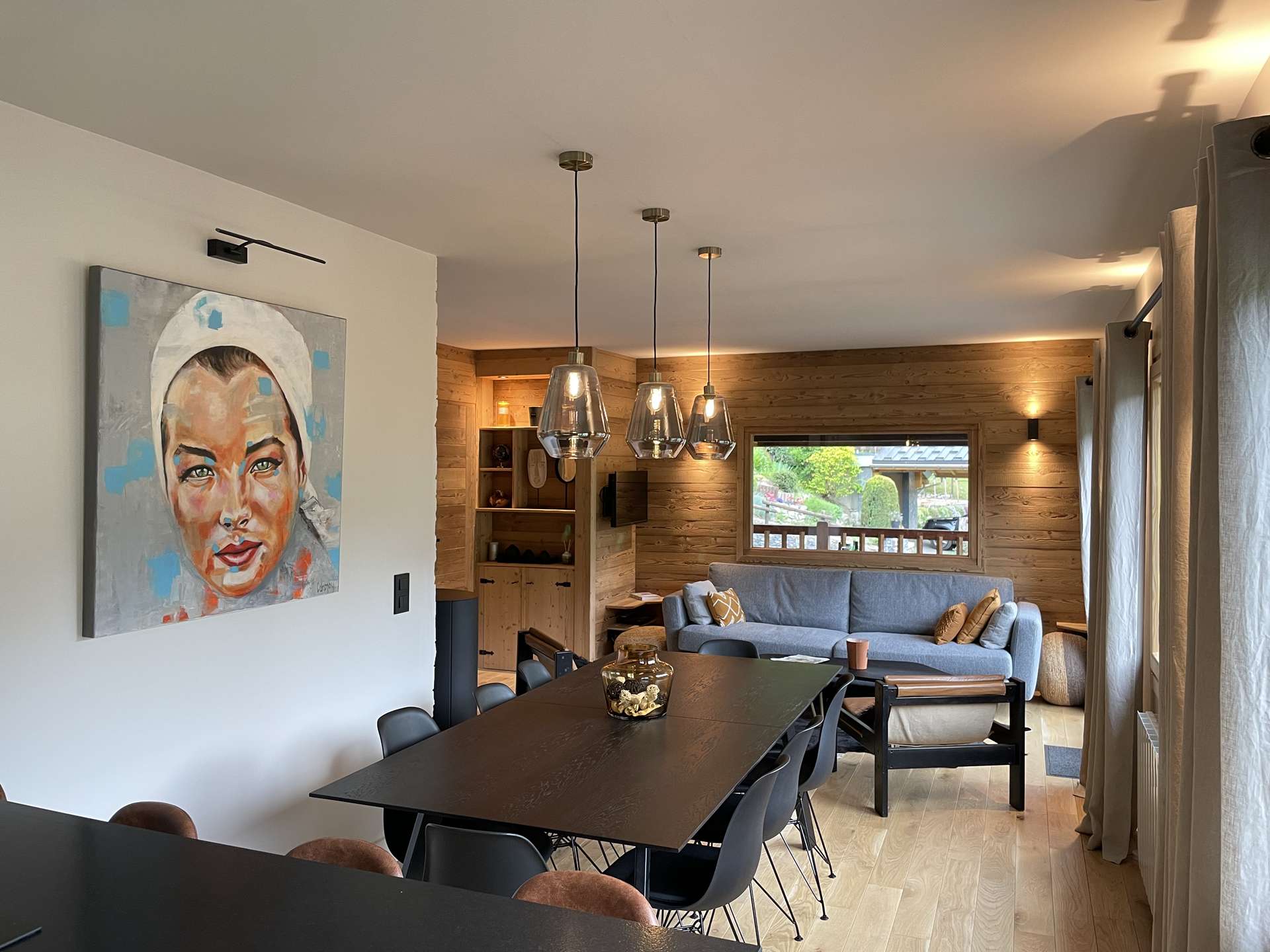 Chalet de caractère avec décoration contemporaine de qualité de 8 pers. 4 chbres