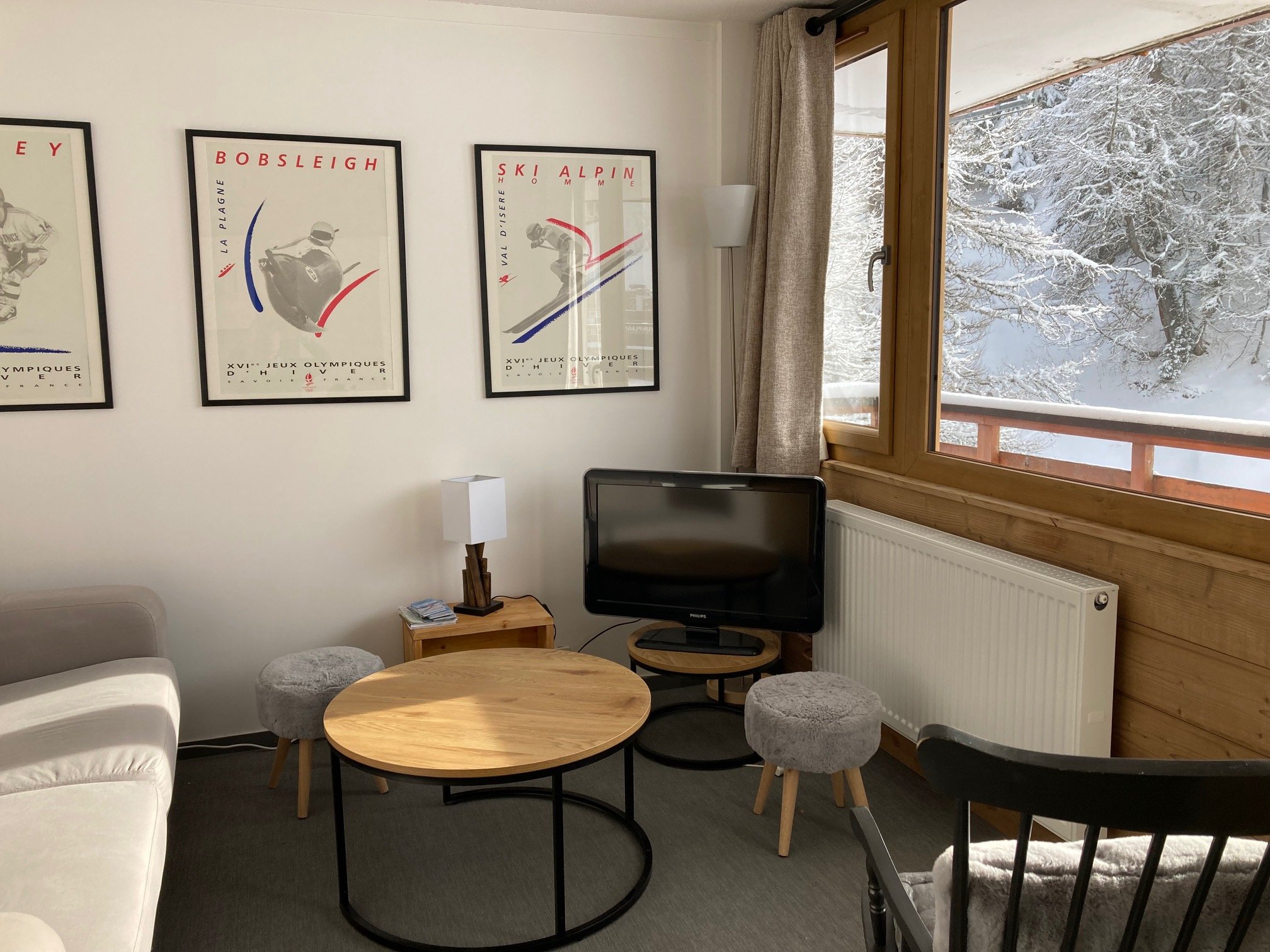Plagne centre - pied des pistes -vue piste - Les Mélèzes