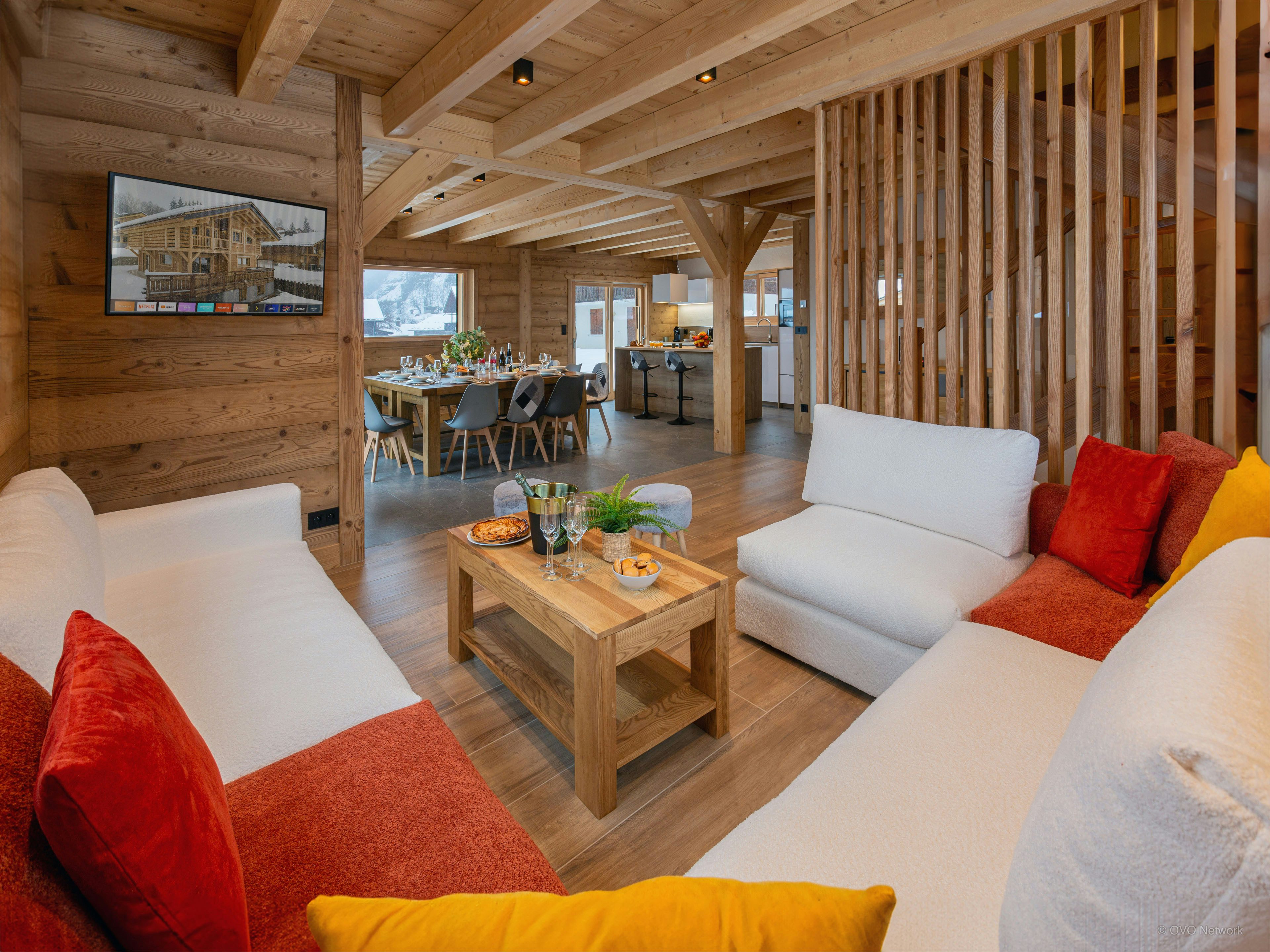 Chalet pour 14 (13 adultes max), jacuzzi et sauna