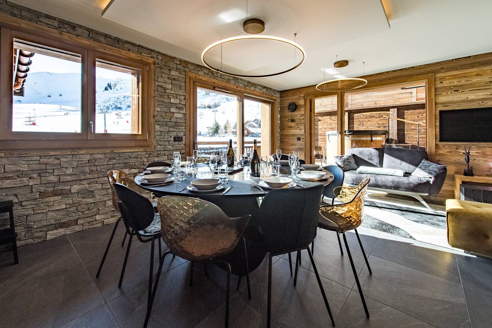 Appartement 9 personnes avec bain nordique dans une résidence neuve au pied des pistes