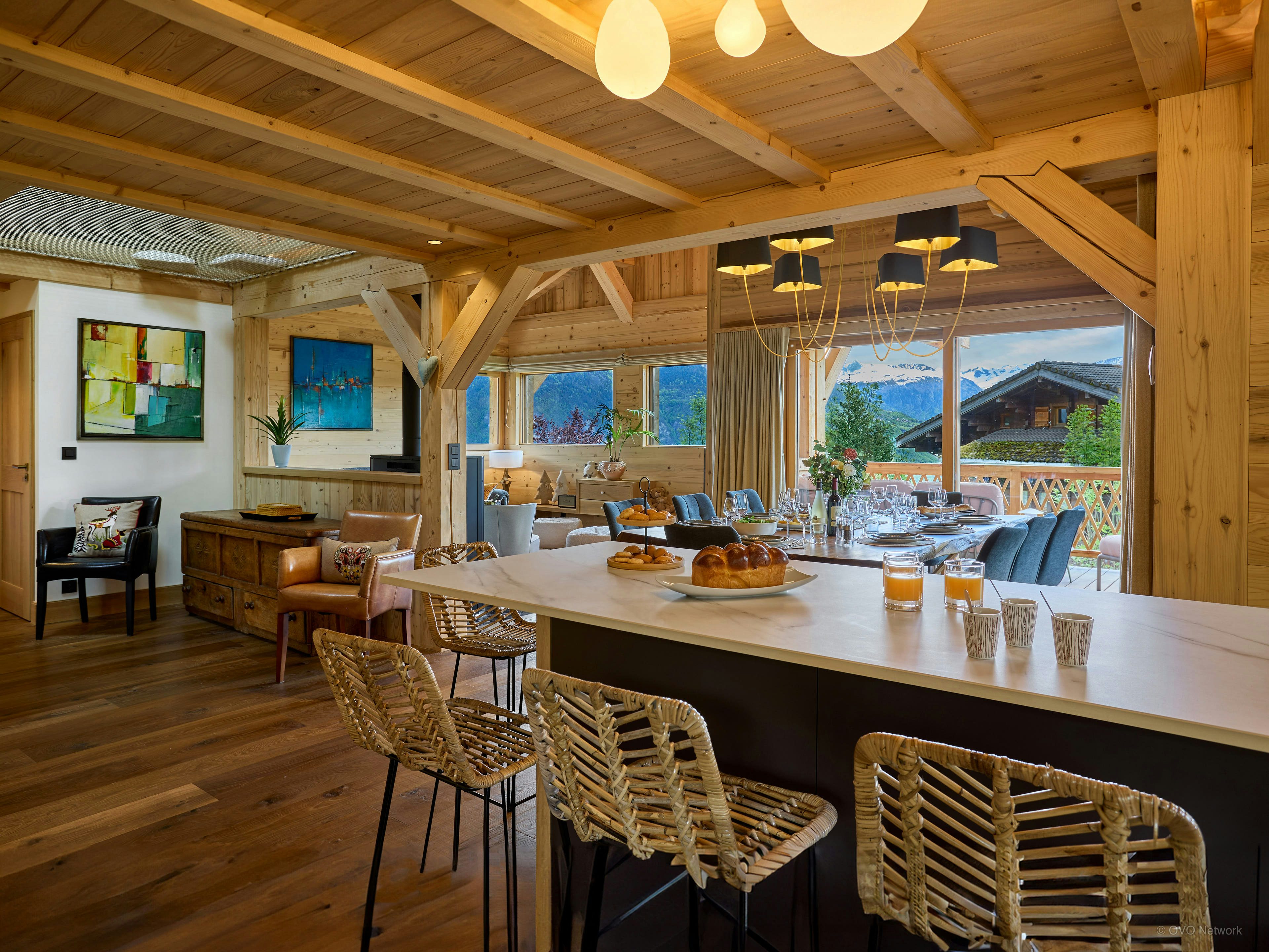 Séjour tout luxe pour 10 avec vue sur le Mont Blanc