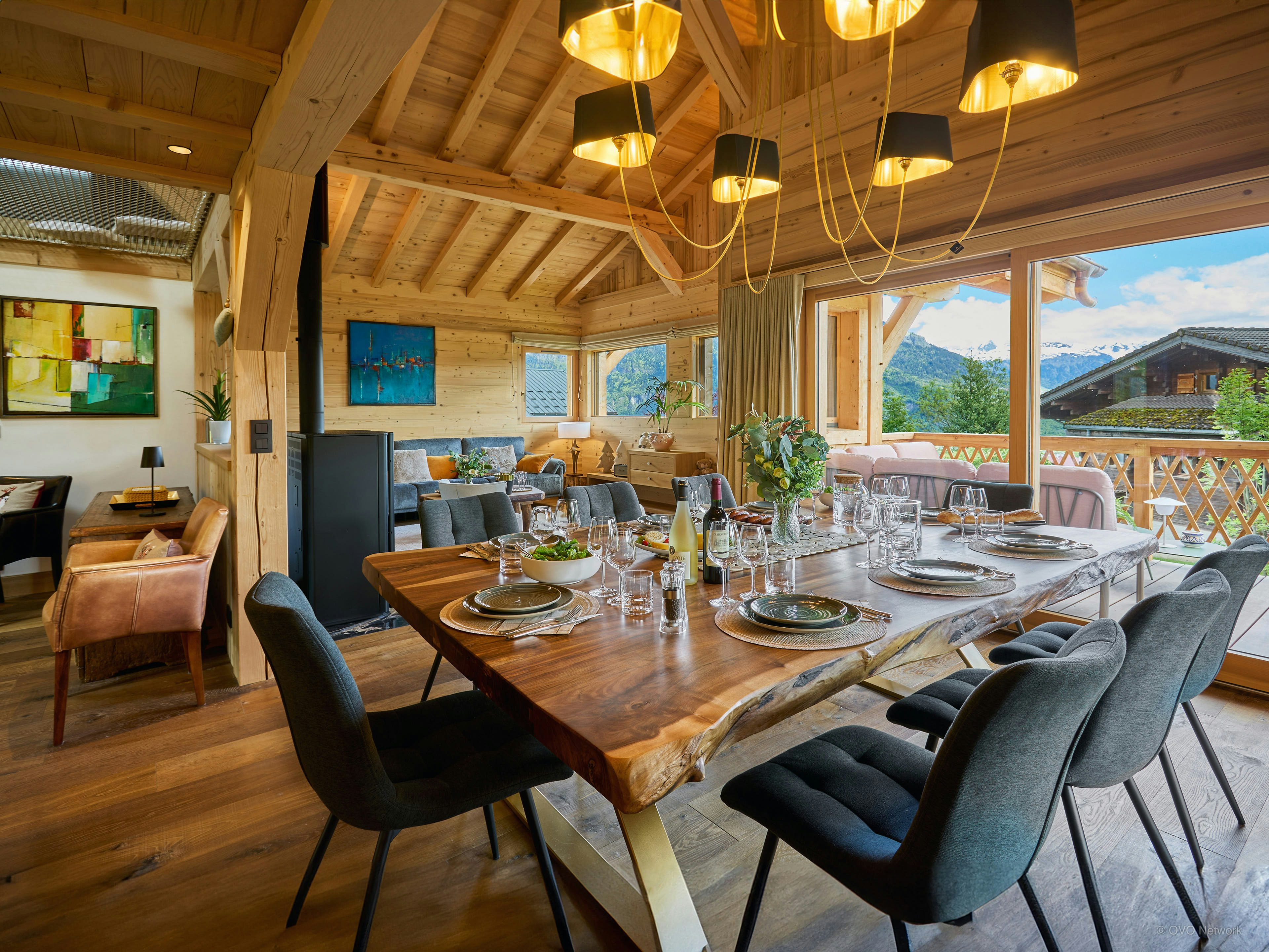 Séjour tout luxe pour 10 avec vue sur le Mont Blanc