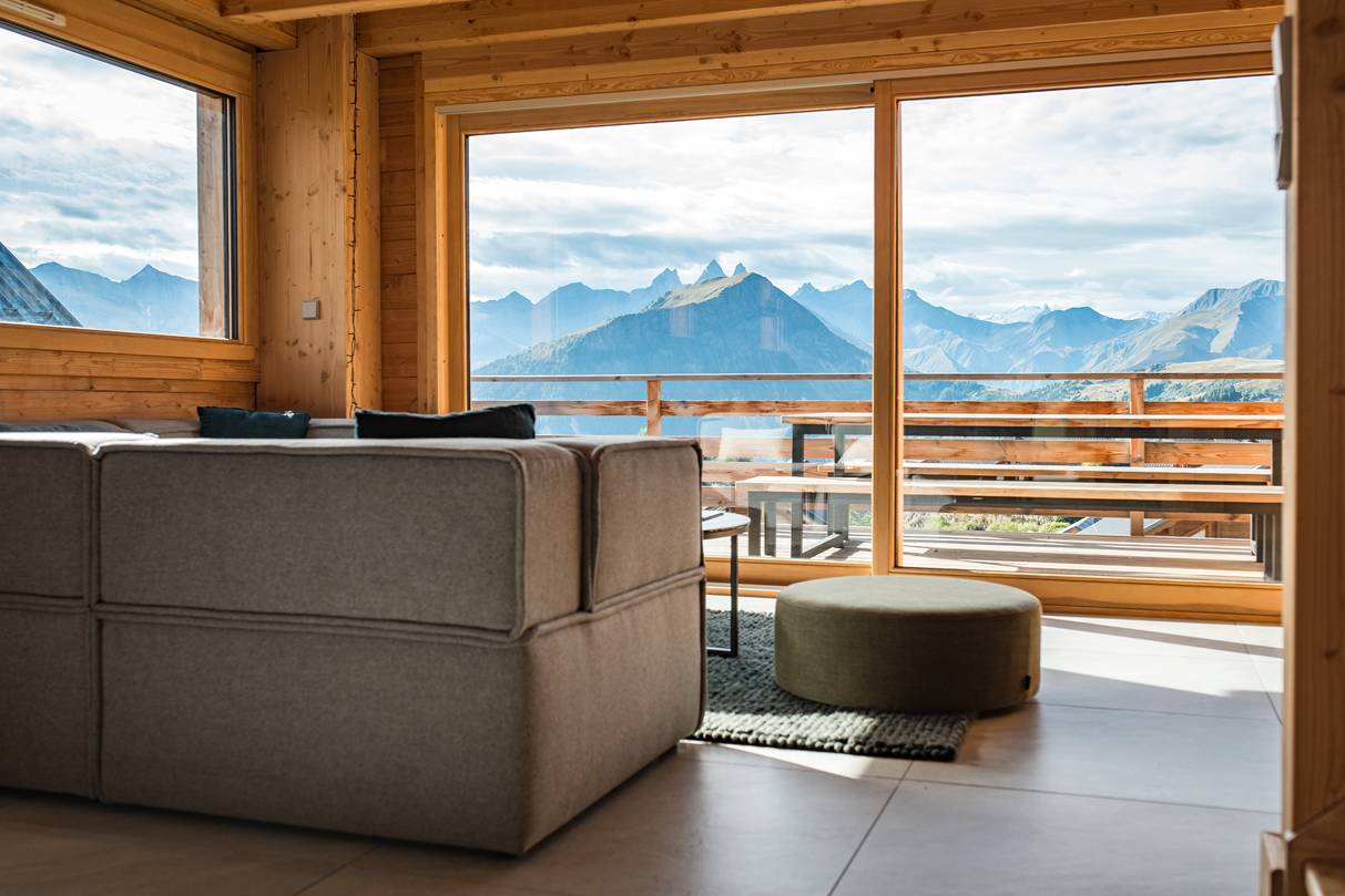 Chalet mitoyen proche pistes avec sauna