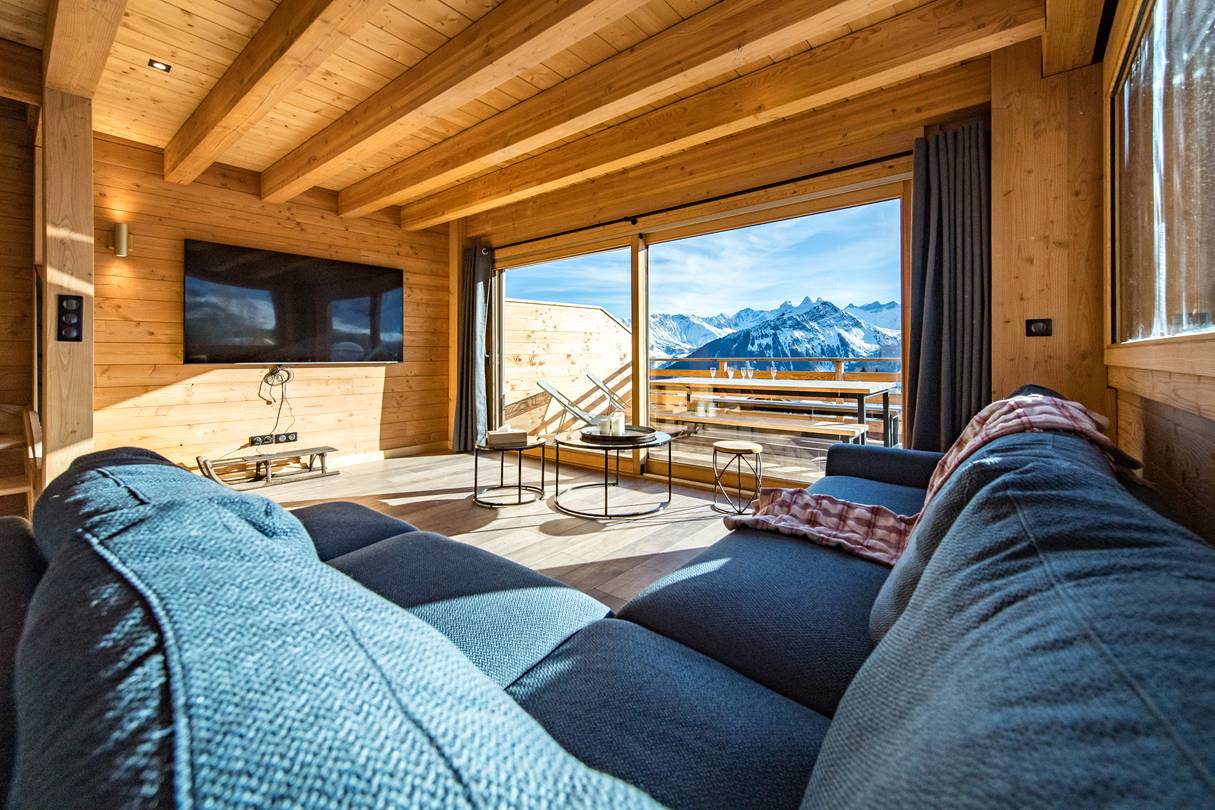 Chalet mitoyen proche pistes avec sauna