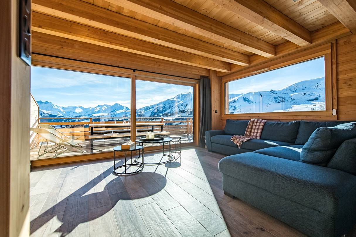 Chalet mitoyen proche pistes avec sauna
