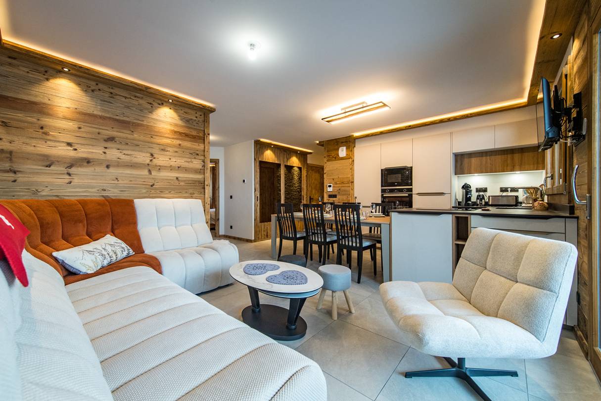 Appartement 8/10 personnes avec Jacuzzi dans une résidence neuve au pied des pistes