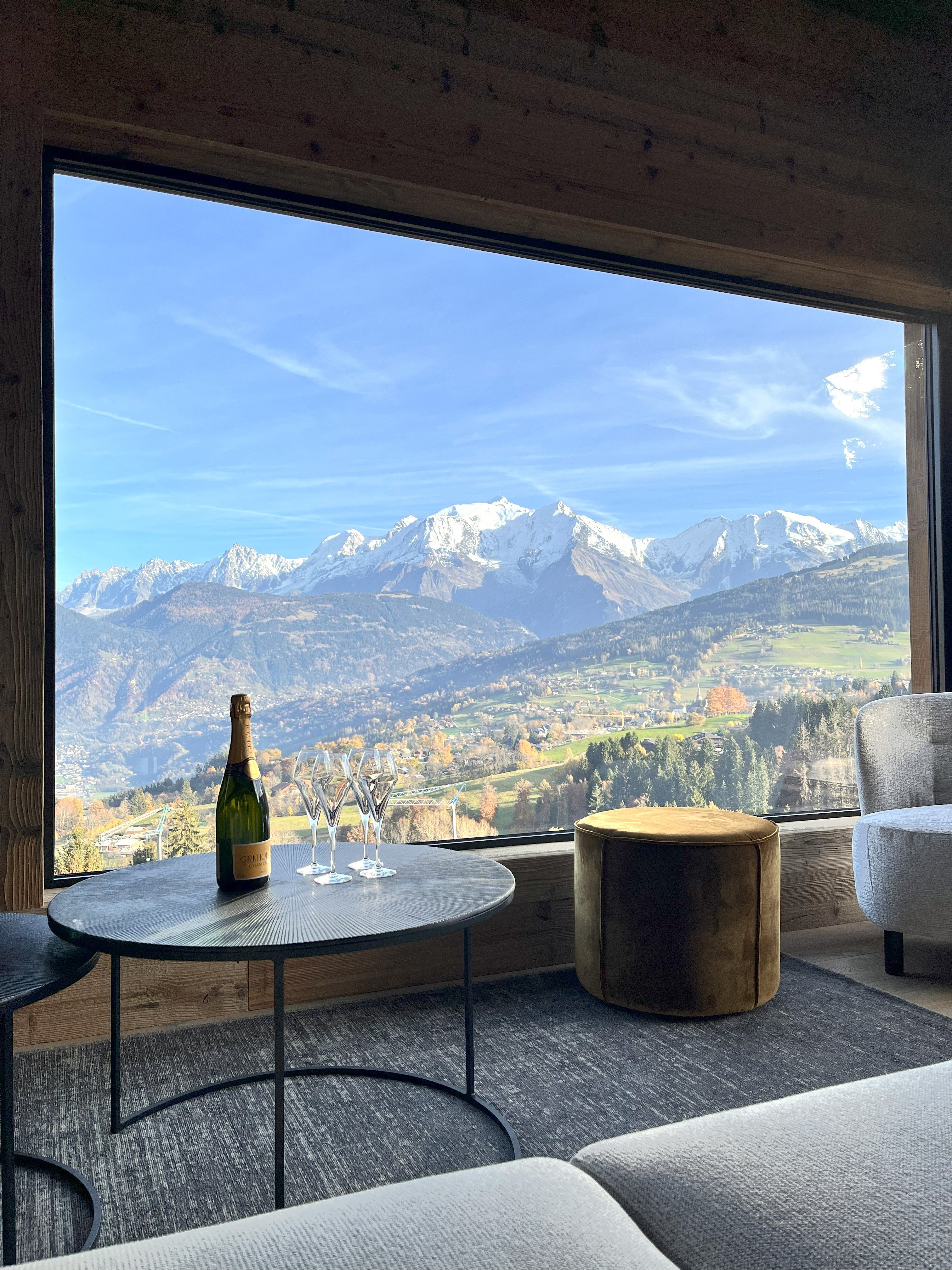 Chalet neuf Combloux / Megève avec vue panoramique sur le Mont-Blanc 10-12 personnes / Sauna & salle de firness 