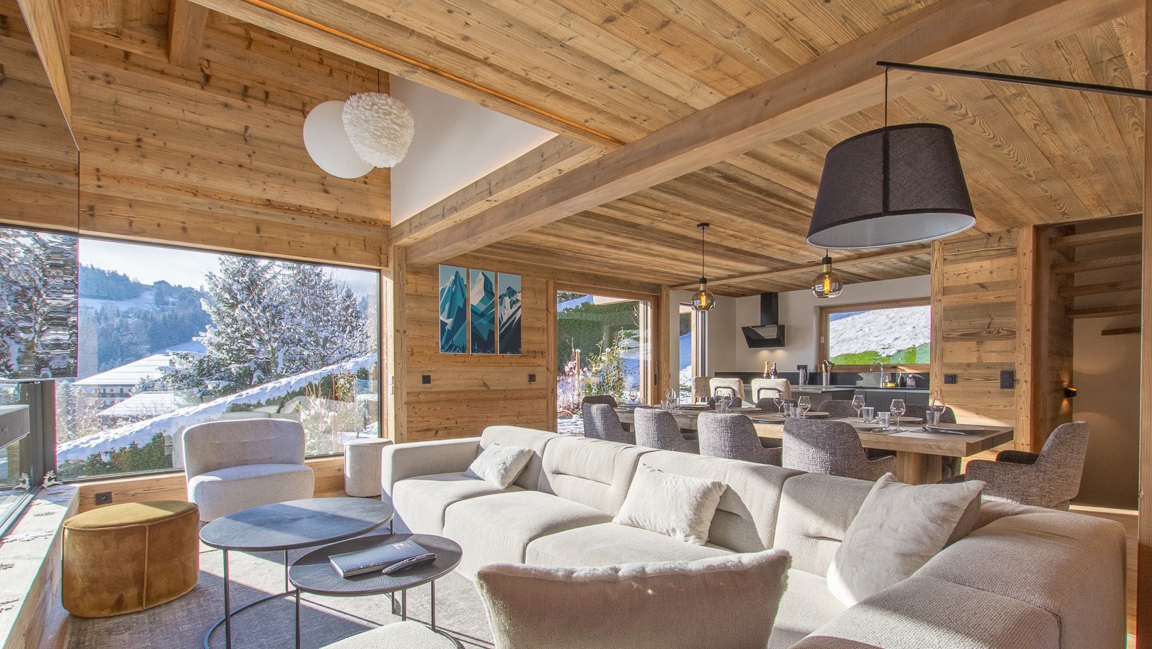 Chalet neuf Combloux / Megève avec vue panoramique sur le Mont-Blanc 10-12 personnes / Sauna & salle de firness 