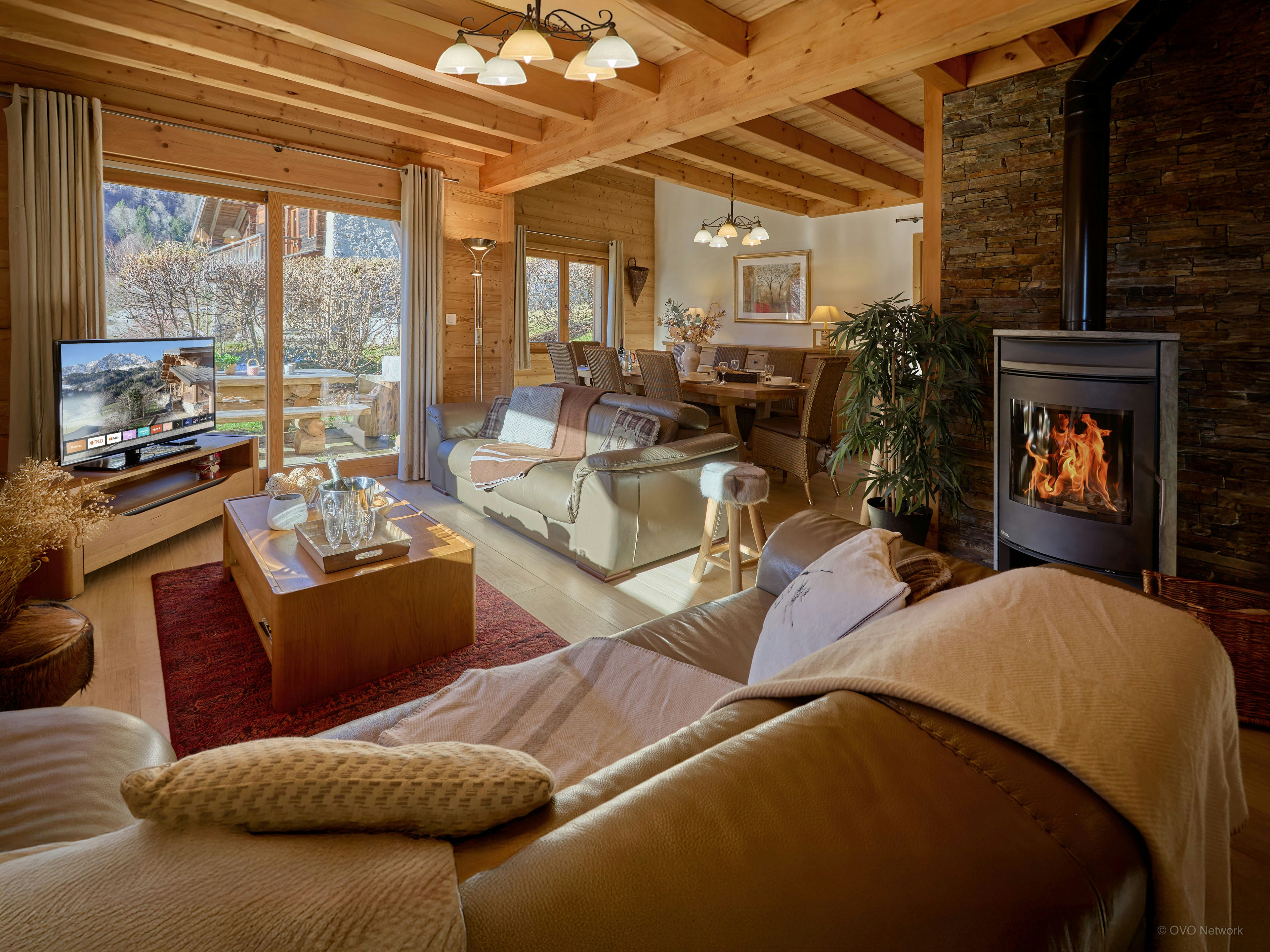 Chalet pour 10 avec sauna et jacuzzi à la giettaz
