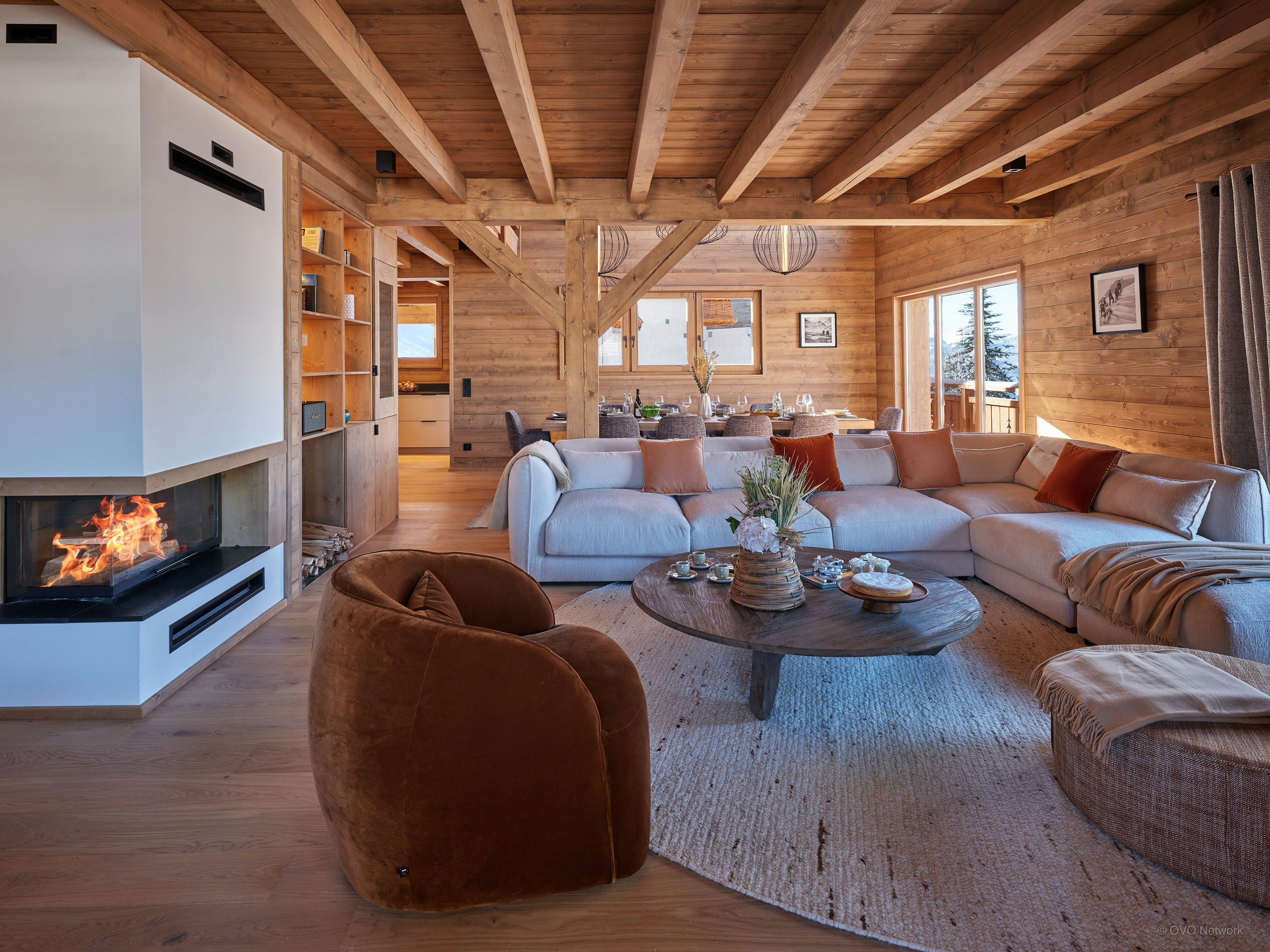 Luxueux chalet près des pistes avec bain nordique et sauna