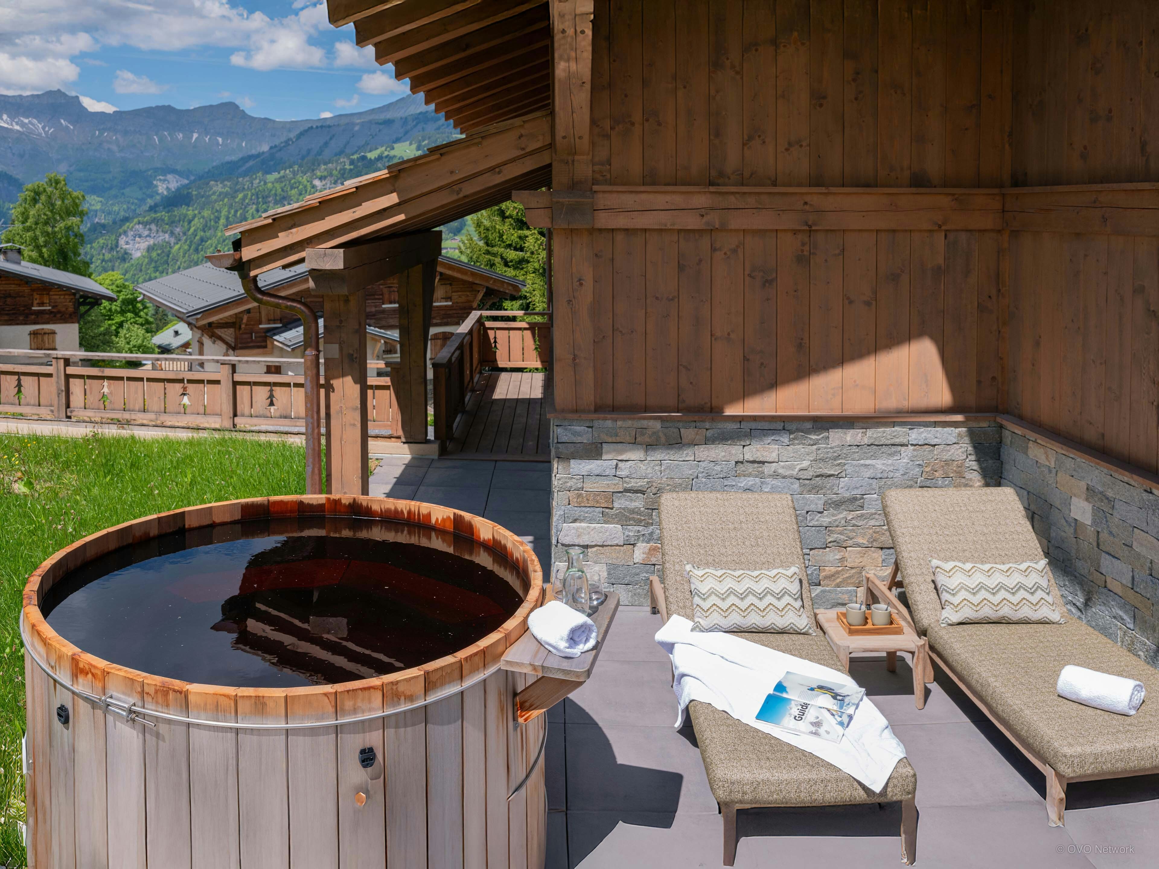 Luxueux chalet près des pistes avec bain nordique et sauna