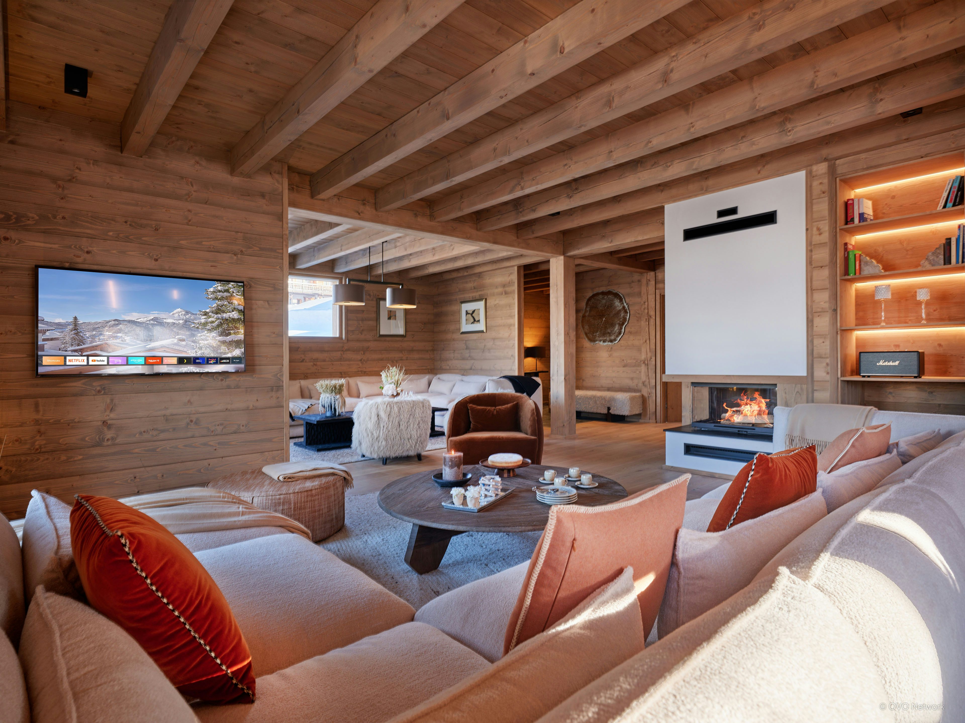 Luxueux chalet près des pistes avec bain nordique et sauna