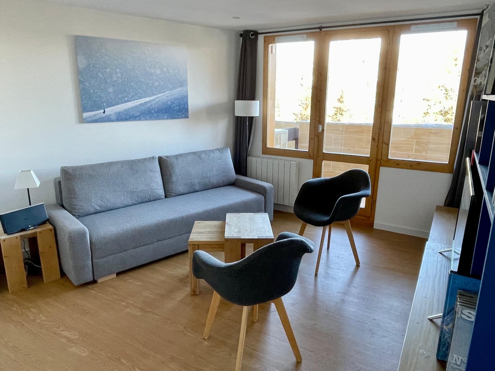 Les Coches-Montchavin skis aux pieds 