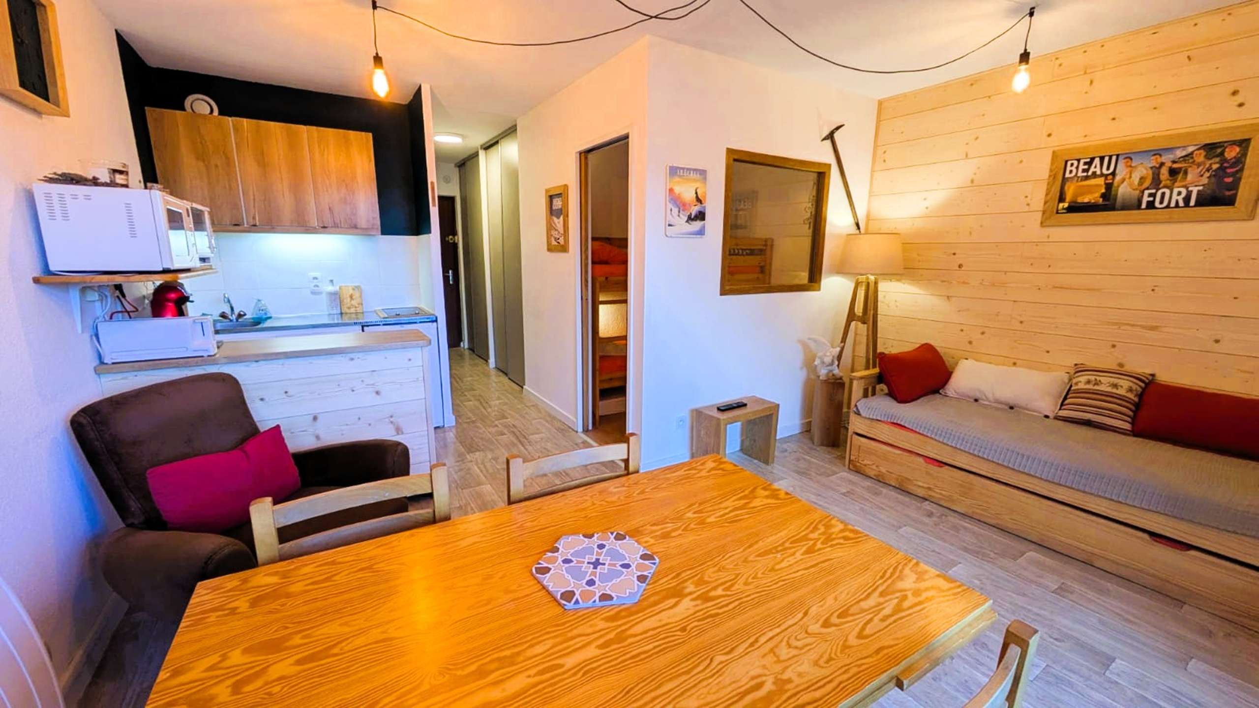 Grand studio cabine - 4 pers. 29.56 m² avec garage inclus