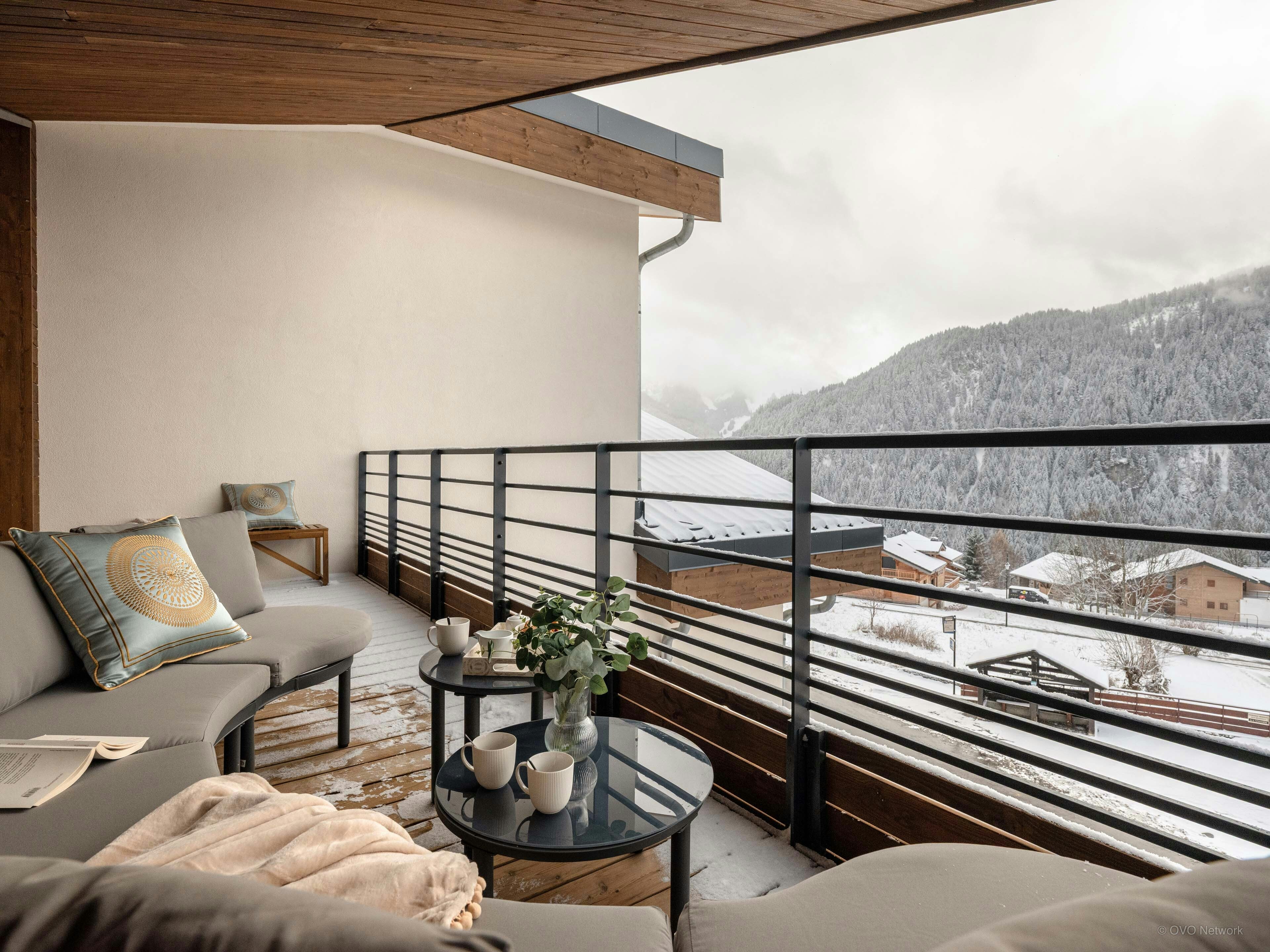 Appartement moderne pour 6 avec balcon aux portes du soleil