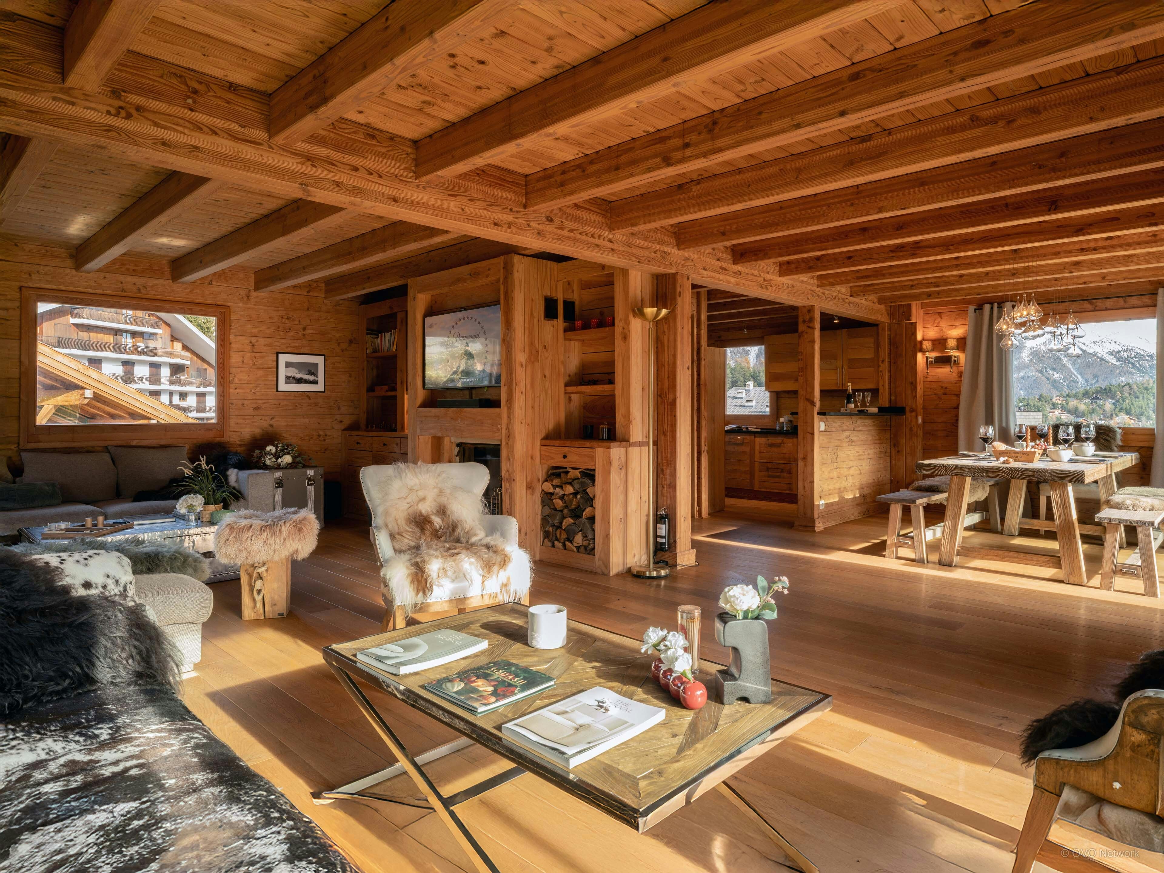 Chalet bien-être pour 10 à auron avec sauna et bain nordique