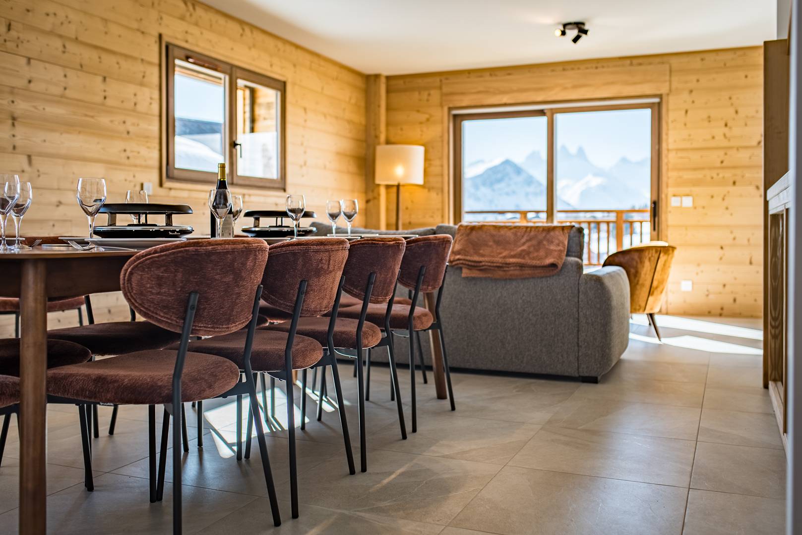 Chalet mitoyen sur les pistes avec garage